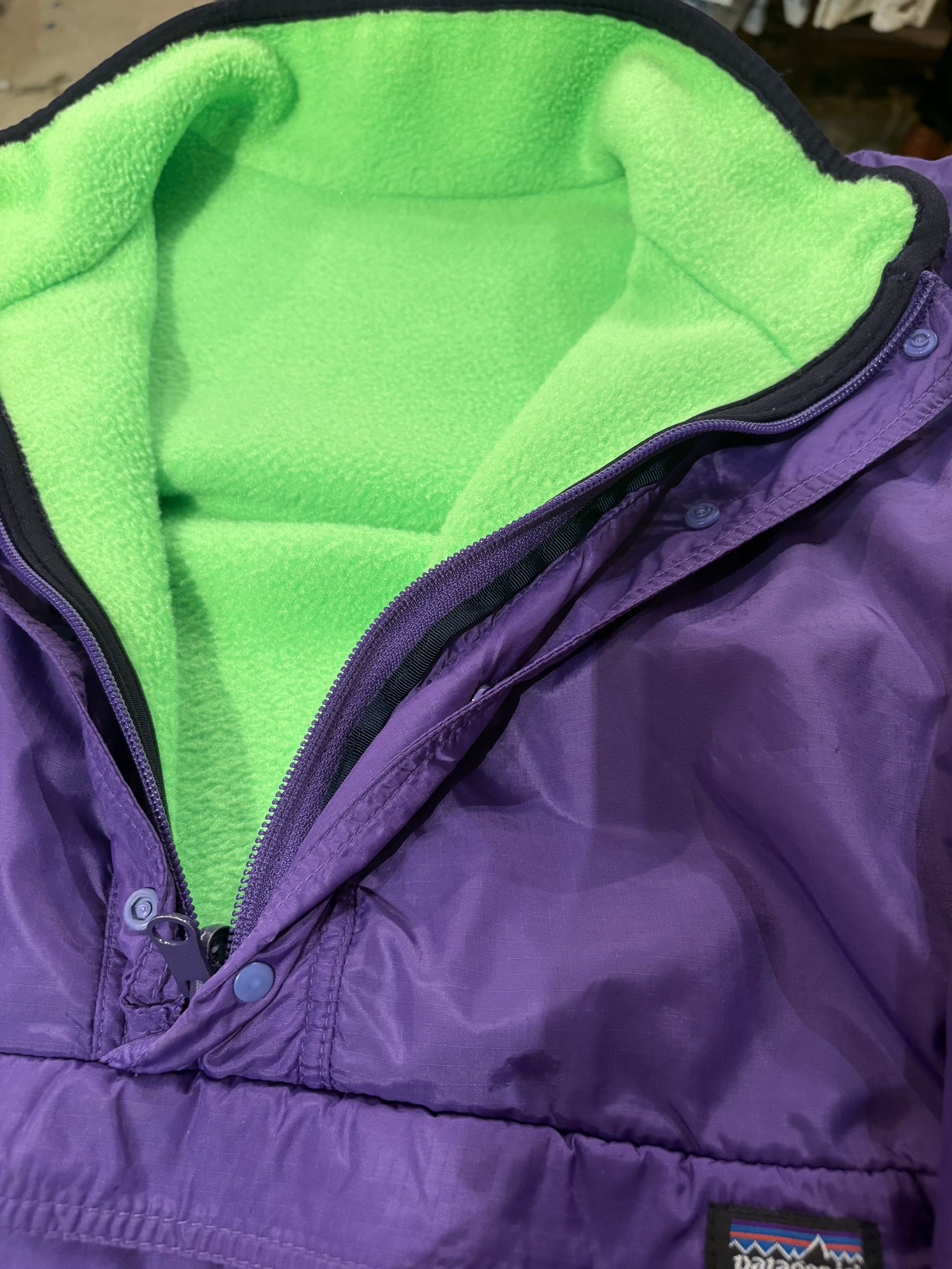 90's PATAGONIA「Glissade」リバーシブルフリースナイロンジャケット