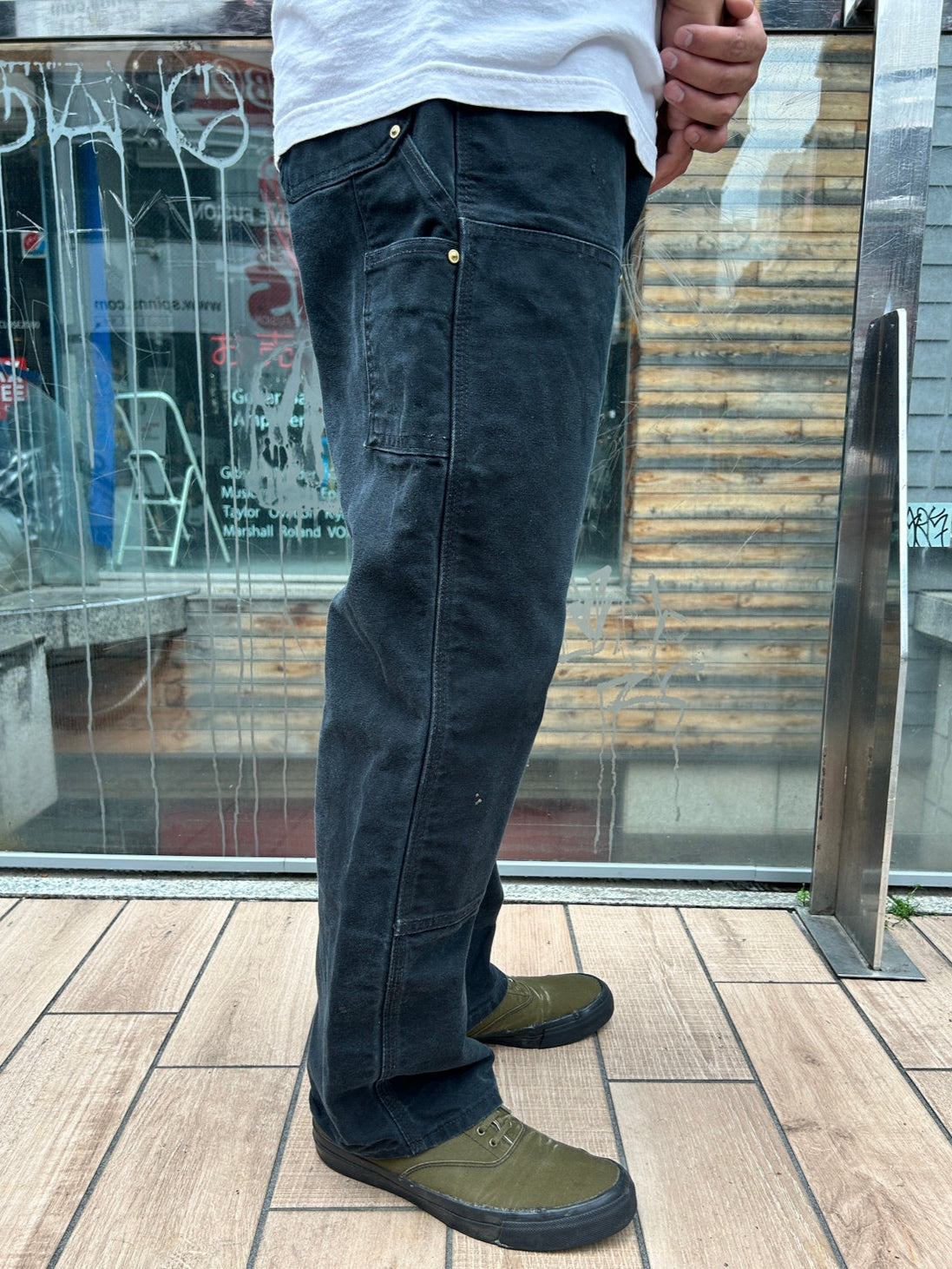 00's CARHART「DOUBLE NKEE PANT」USA製 ワークパンツ