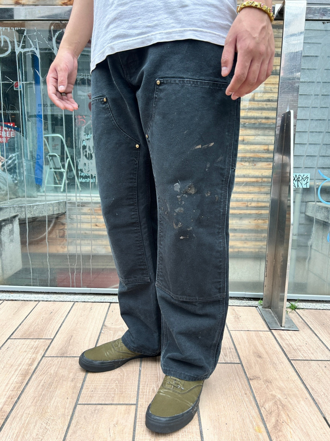 00's CARHART「DOUBLE NKEE PANT」USA製 ワークパンツ
