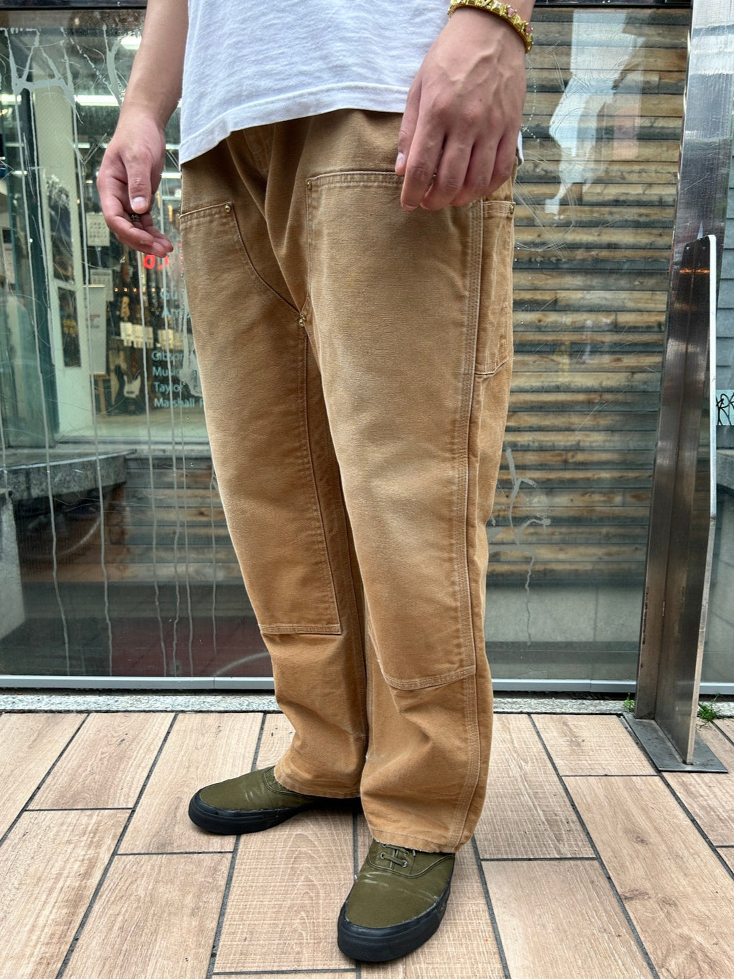 00's CARHART「DOUBLE NKEE PANT」USA製 ワークパンツ