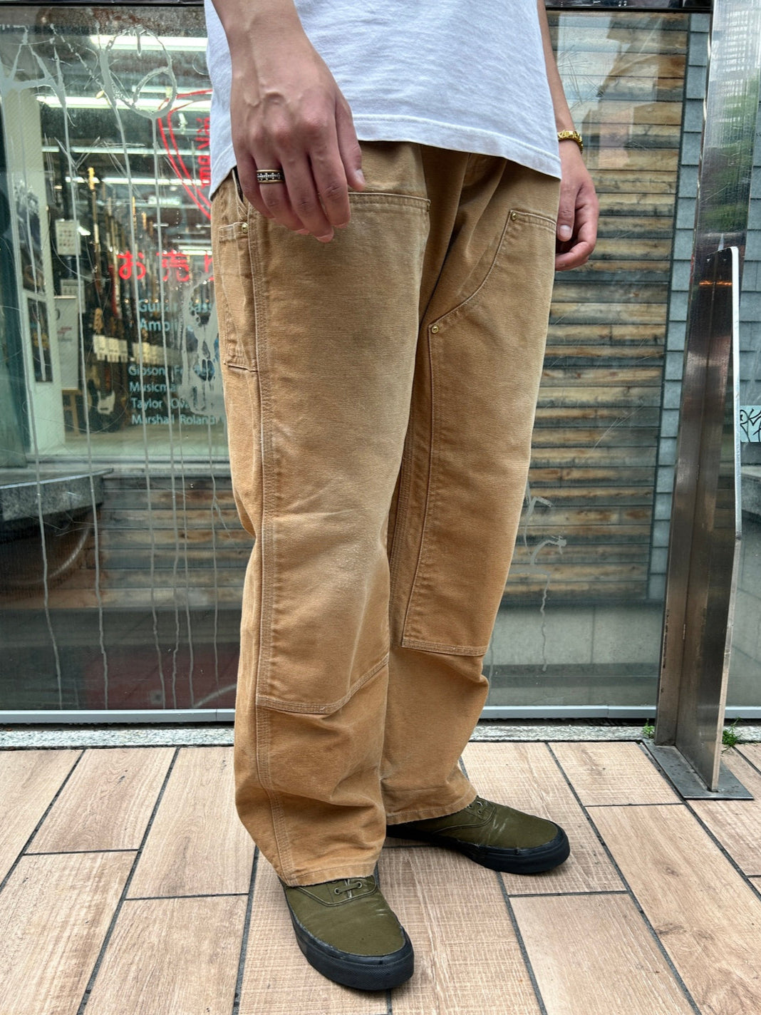 00's CARHART「DOUBLE NKEE PANT」USA製 ワークパンツ