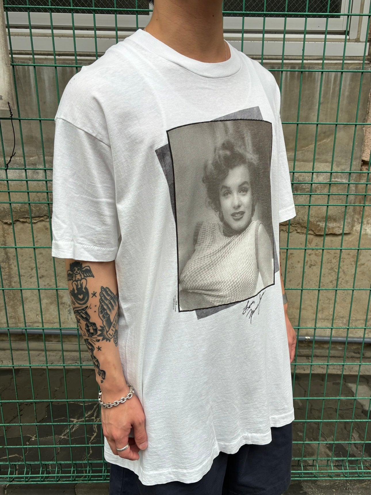 90's「LOVE MARILYN COLLECTION」USA製 ホワイトTシャツ