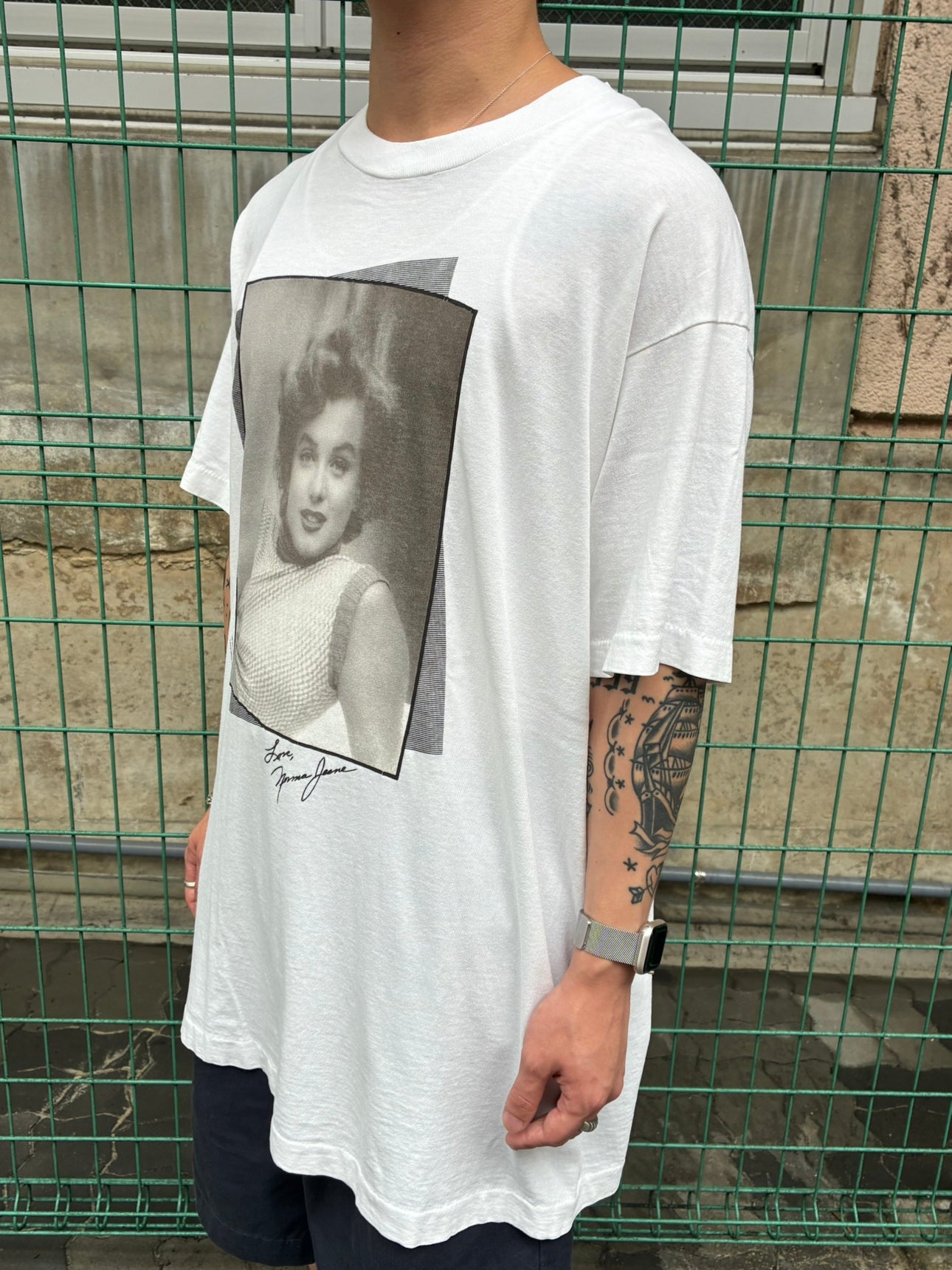 90's「LOVE MARILYN COLLECTION」USA製 ホワイトTシャツ