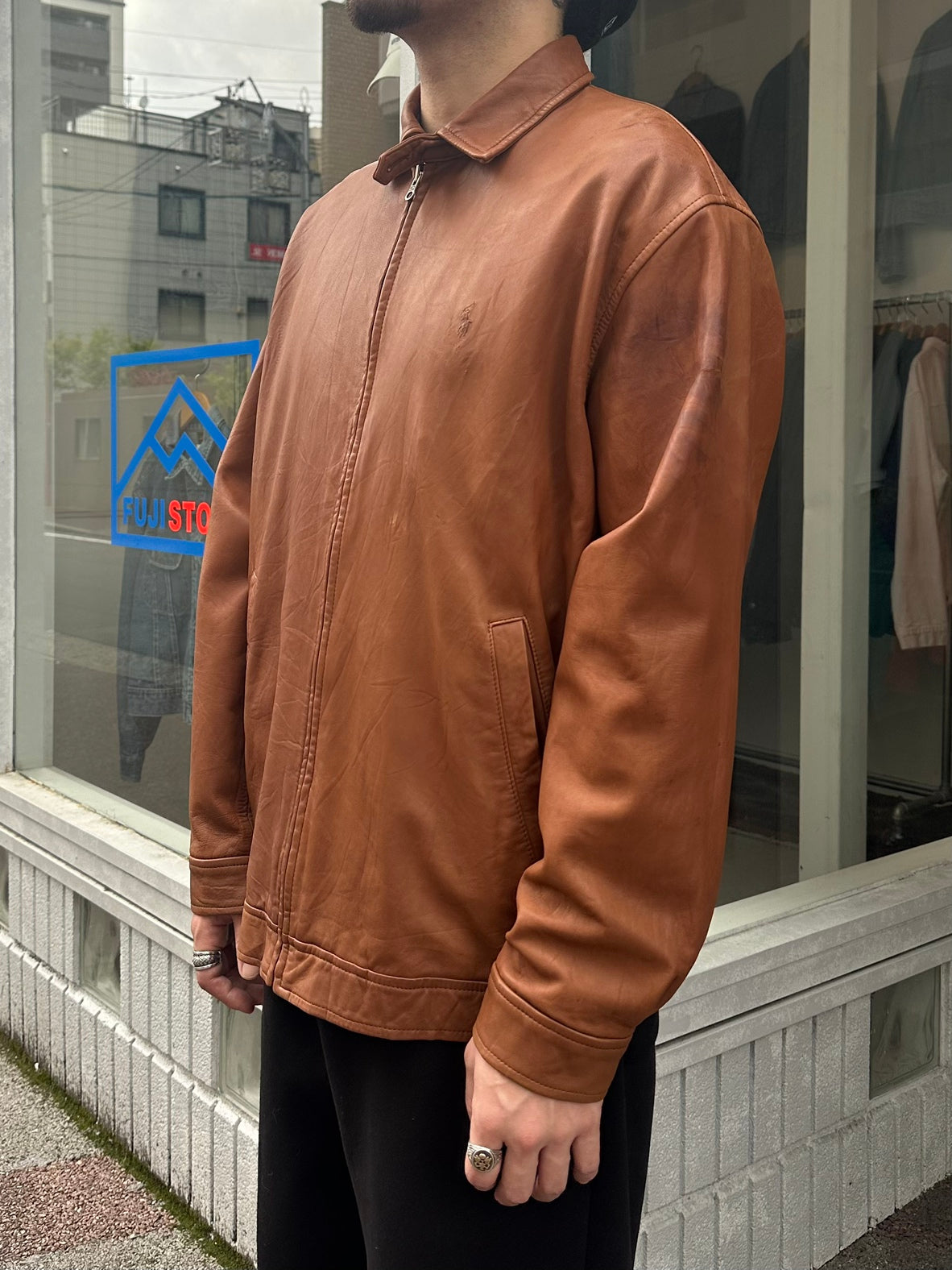 90's RALPH LAUREN 「REAL LAMBSKIN」スウィングトップ