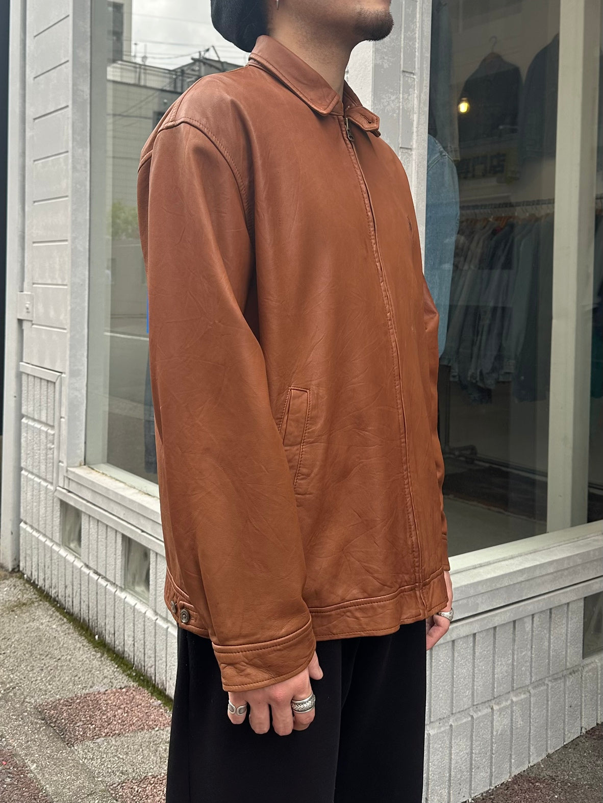 90's RALPH LAUREN 「REAL LAMBSKIN」スウィングトップ