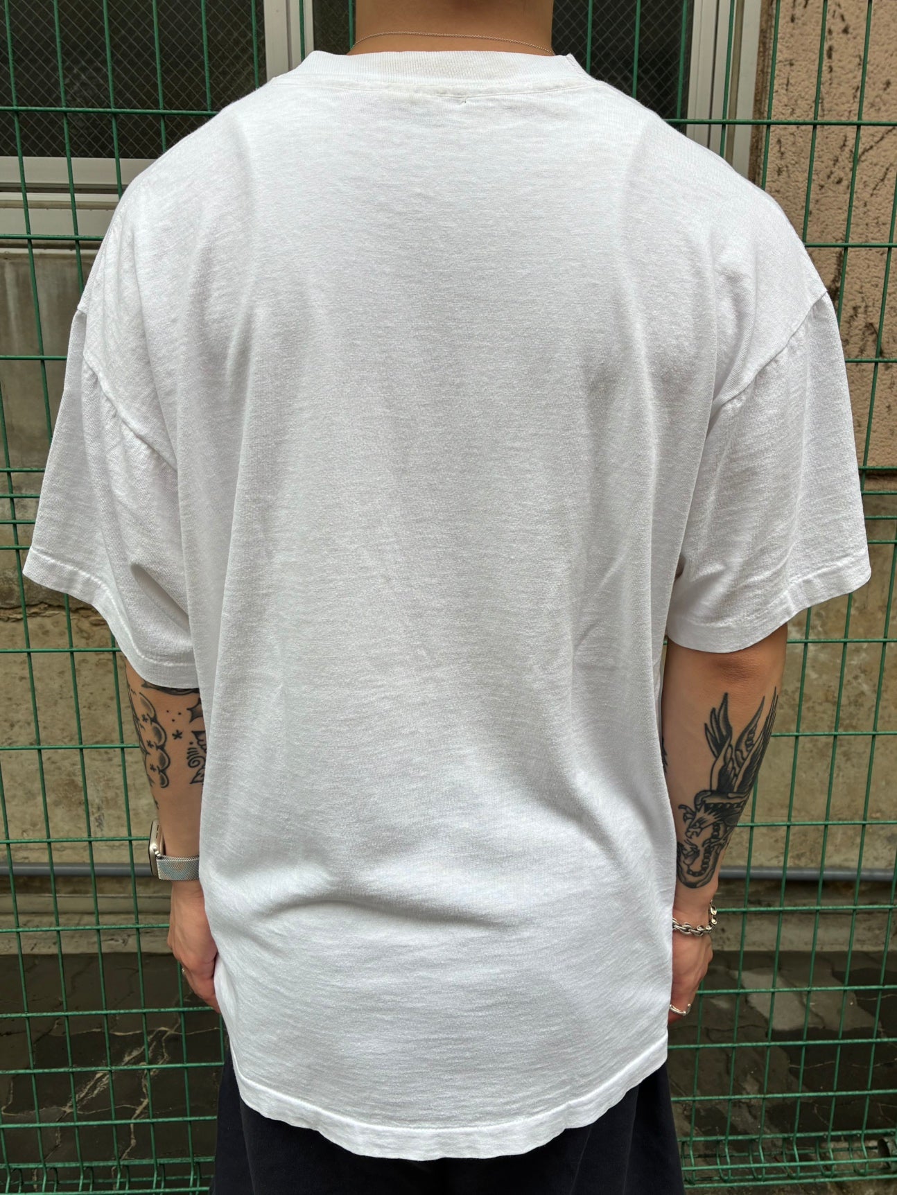 90's「ANDY WARHOL STYLYE POP ART」USA製 ホワイトTシャツ