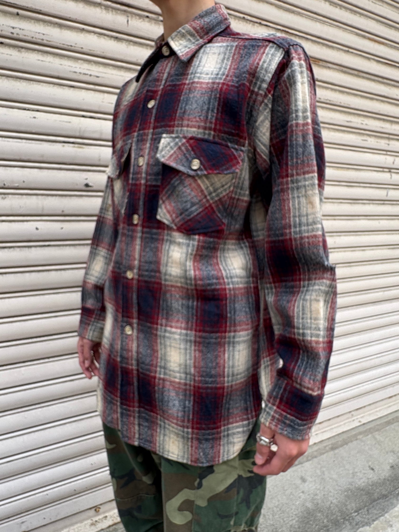 70's Woolrich wool shirt USA製