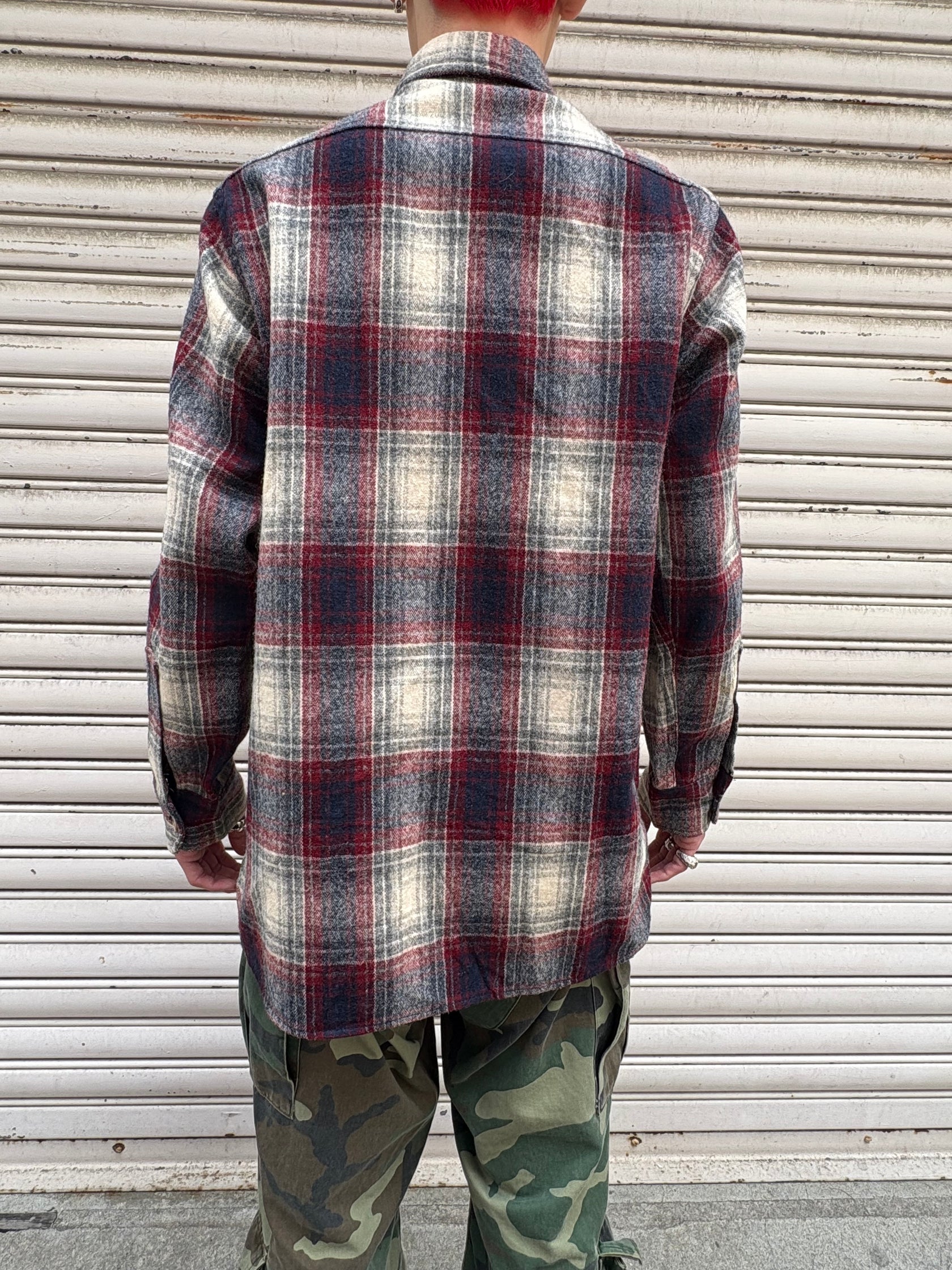70's Woolrich wool shirt USA製