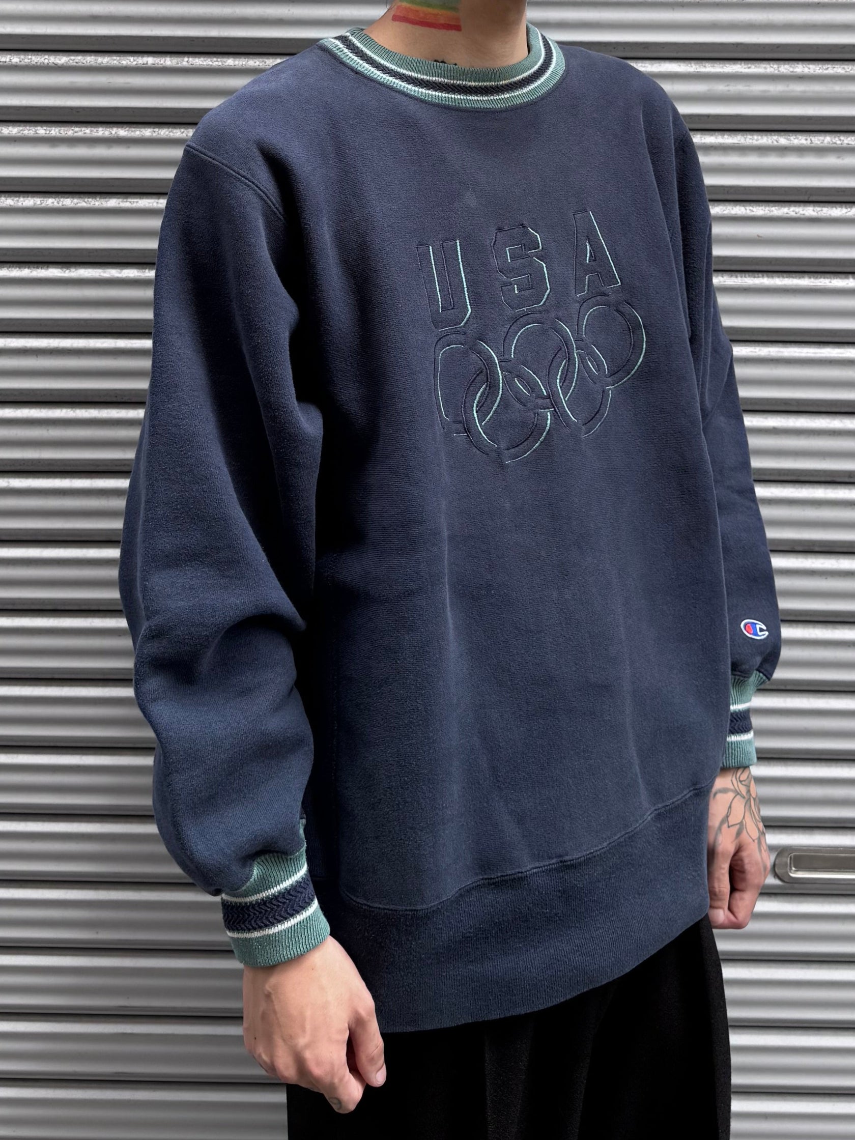 90’s Champion「USA Olympic Embroidered 」REVERSE WEAVE USA製 スウェット