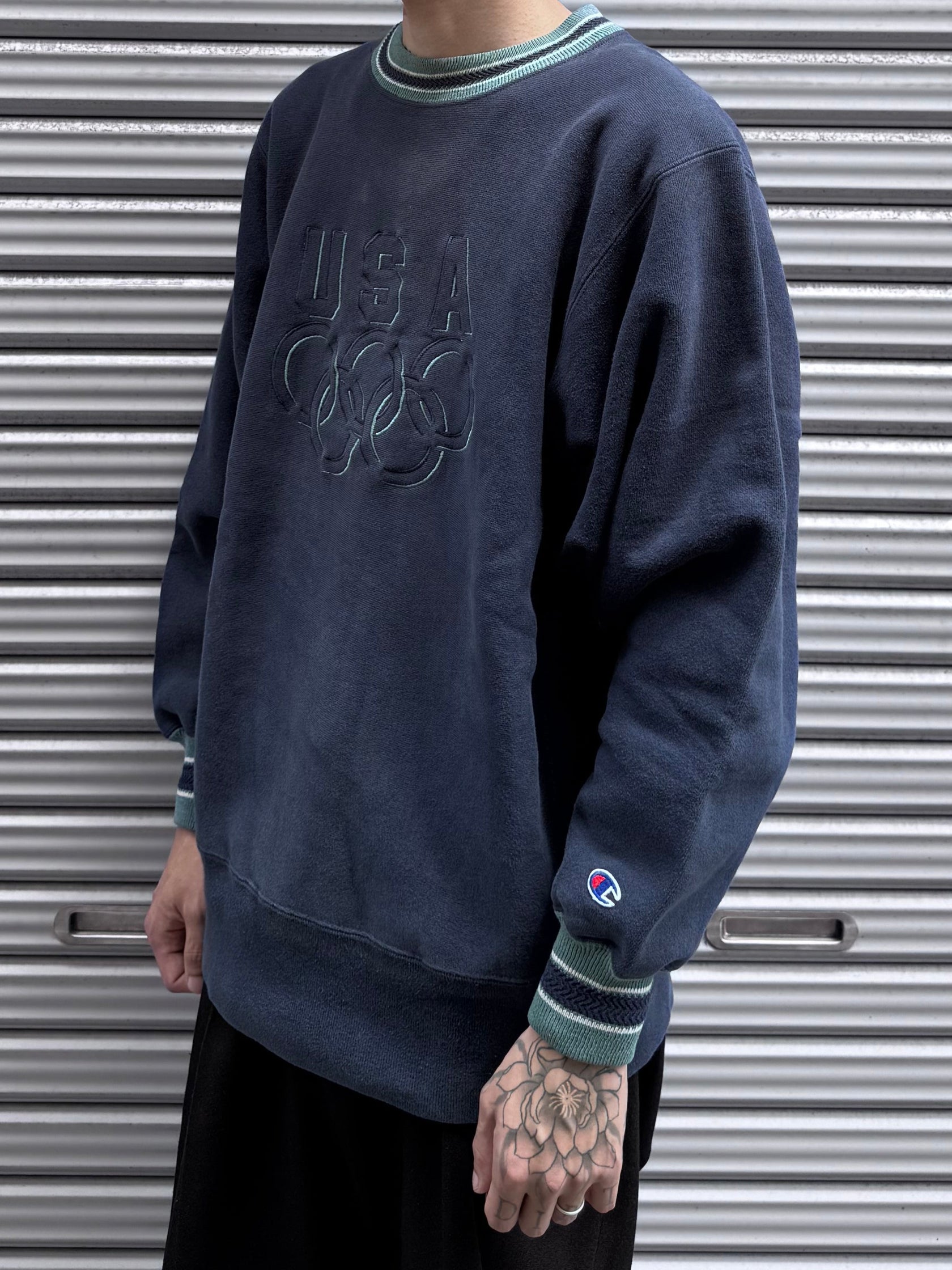 90’s Champion「USA Olympic Embroidered 」REVERSE WEAVE USA製 スウェット