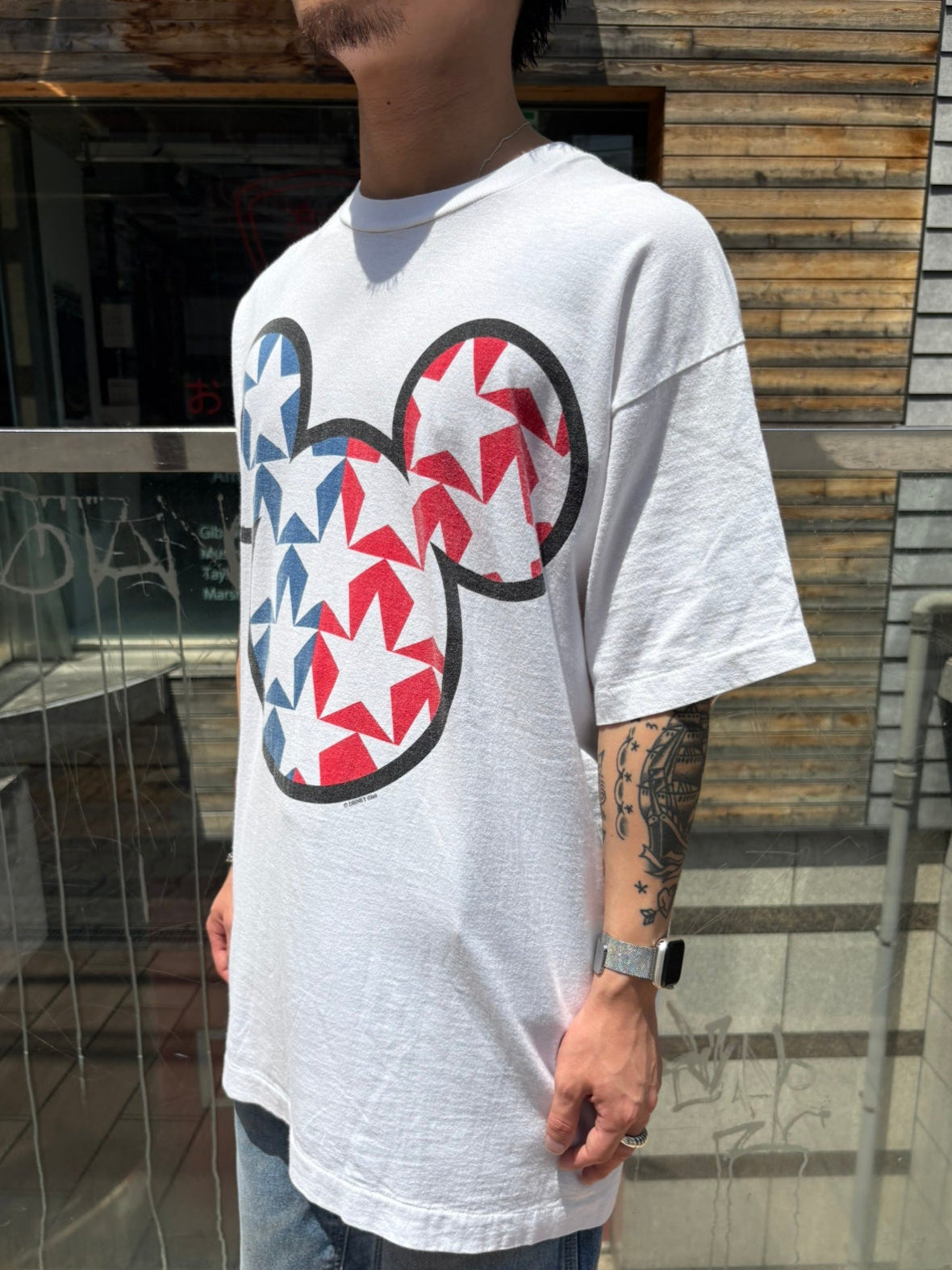 00's DISNEY「Mickey」USA製 キャラクターTシャツ