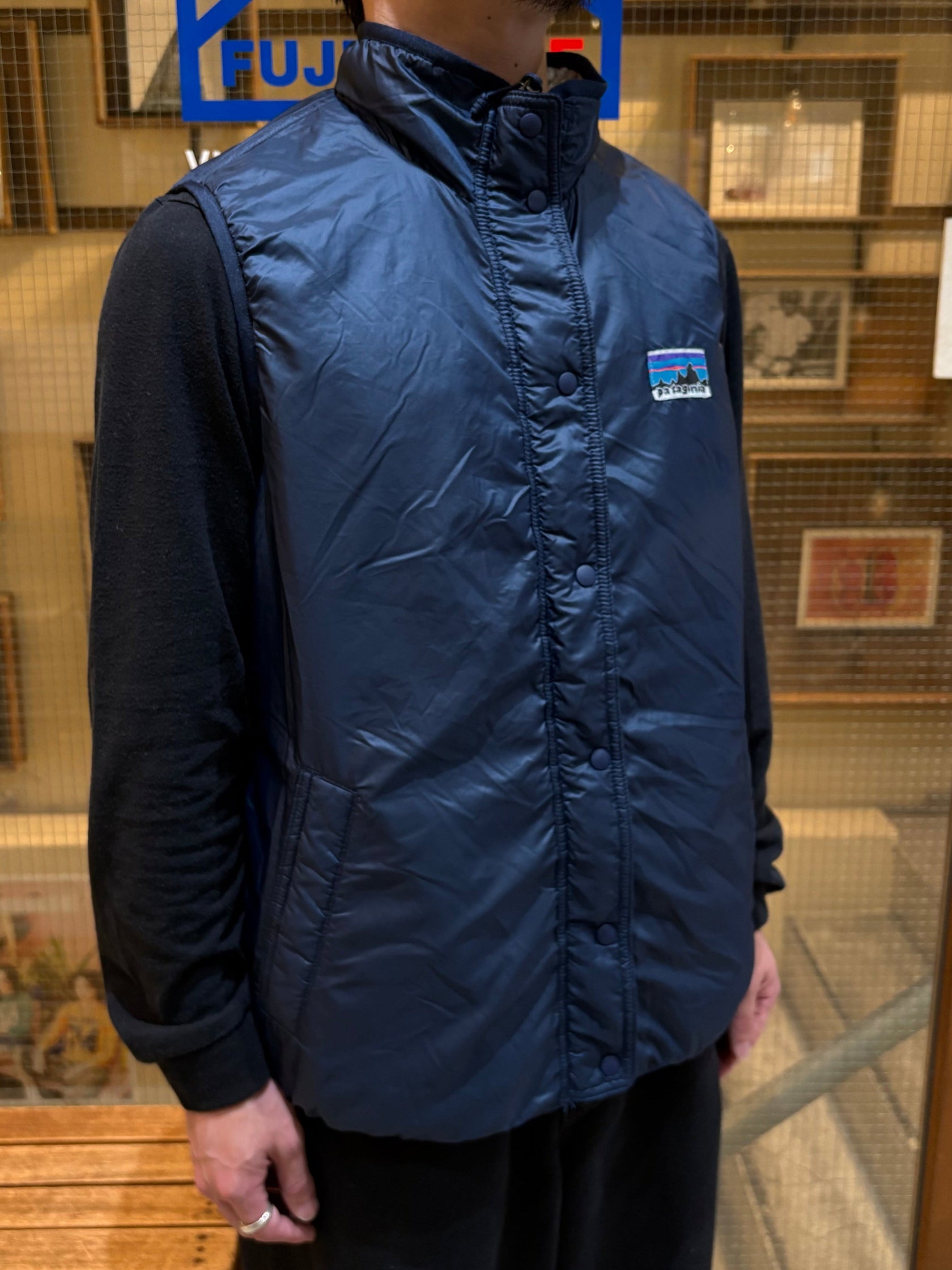 00's PATAGONIA「Woolly Fleece Reversible Best」フリースナイロンベスト