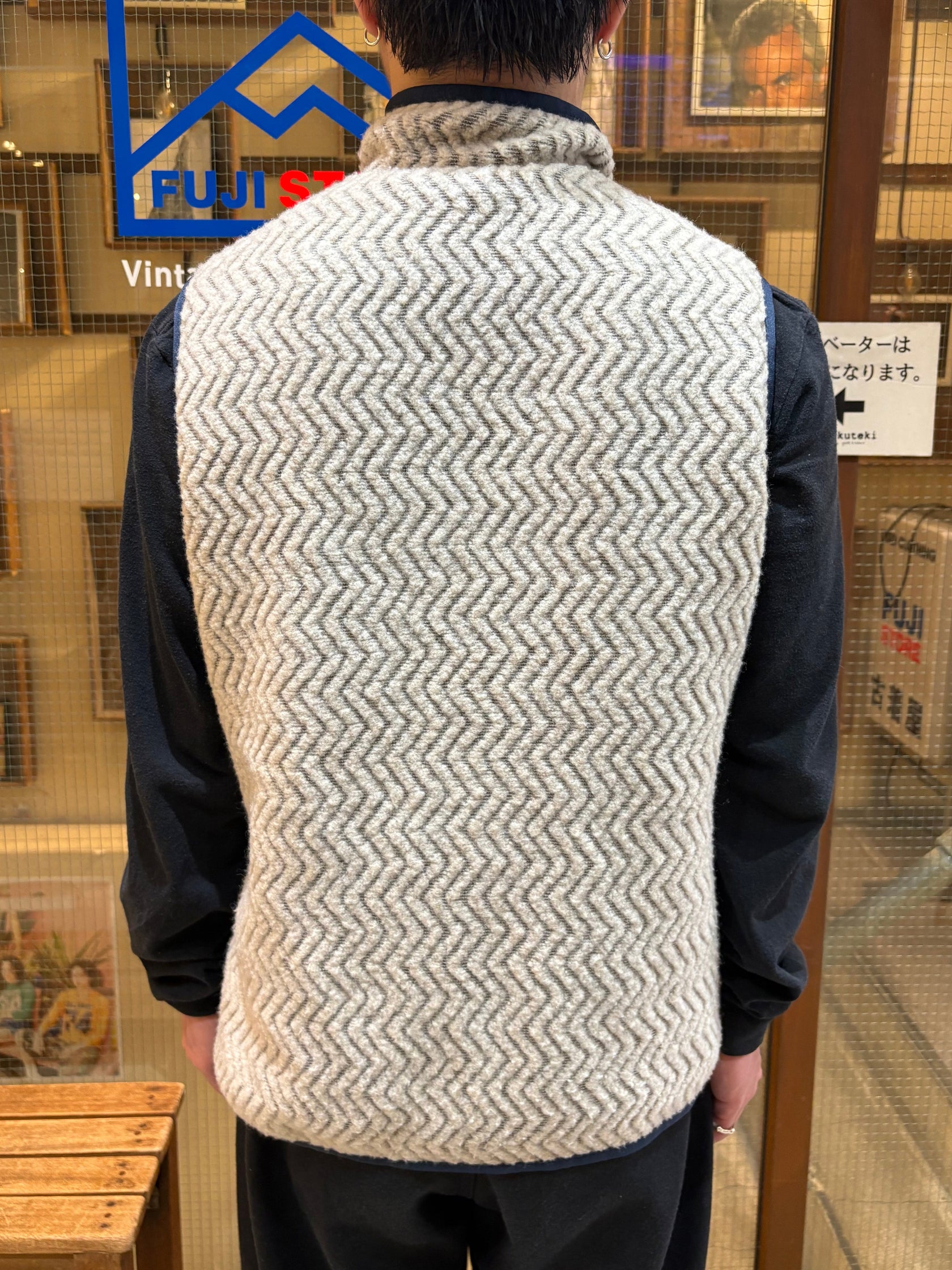 00's PATAGONIA「Woolly Fleece Reversible Best」フリースナイロンベスト