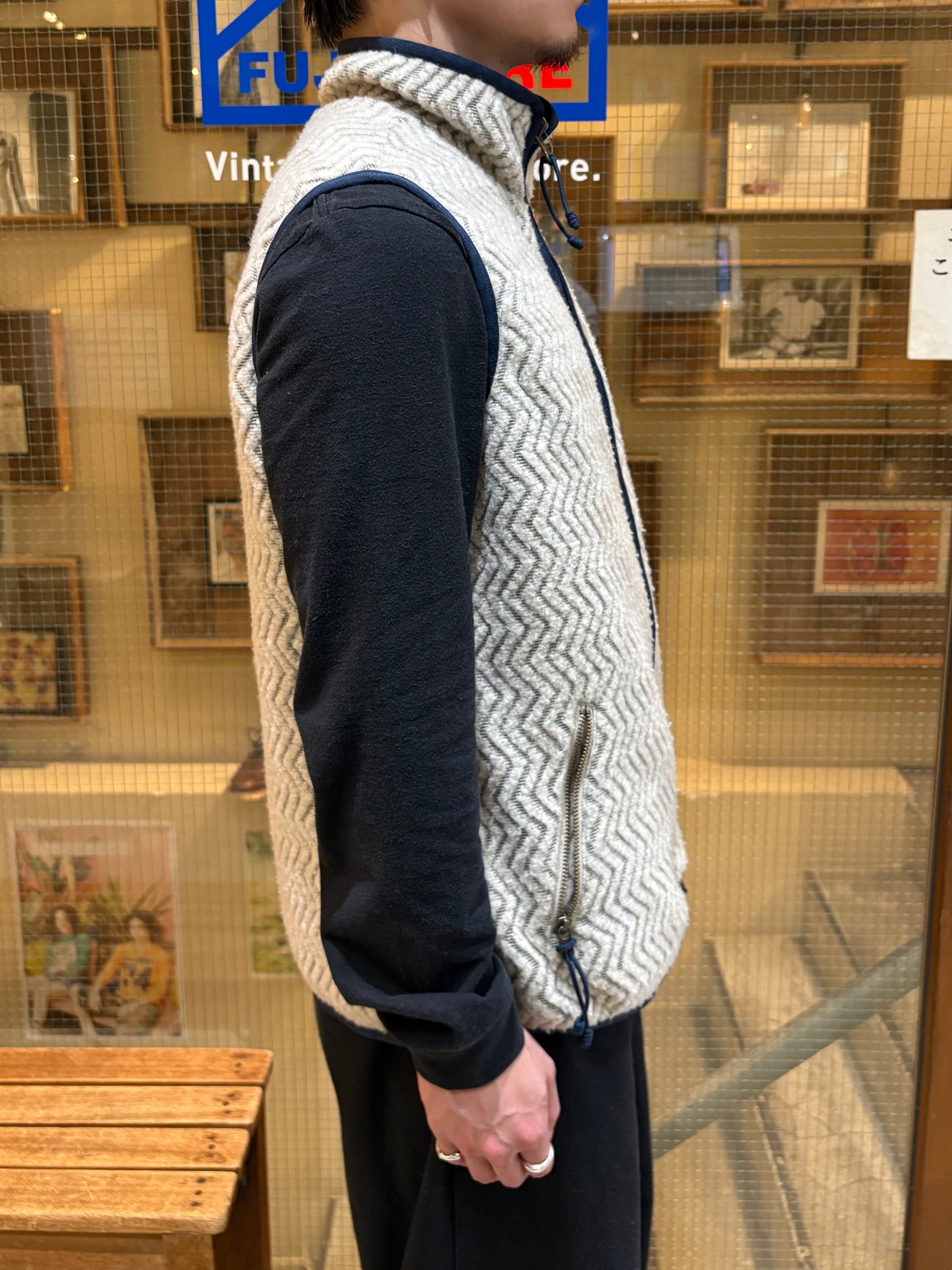 00's PATAGONIA「Woolly Fleece Reversible Best」フリースナイロンベスト