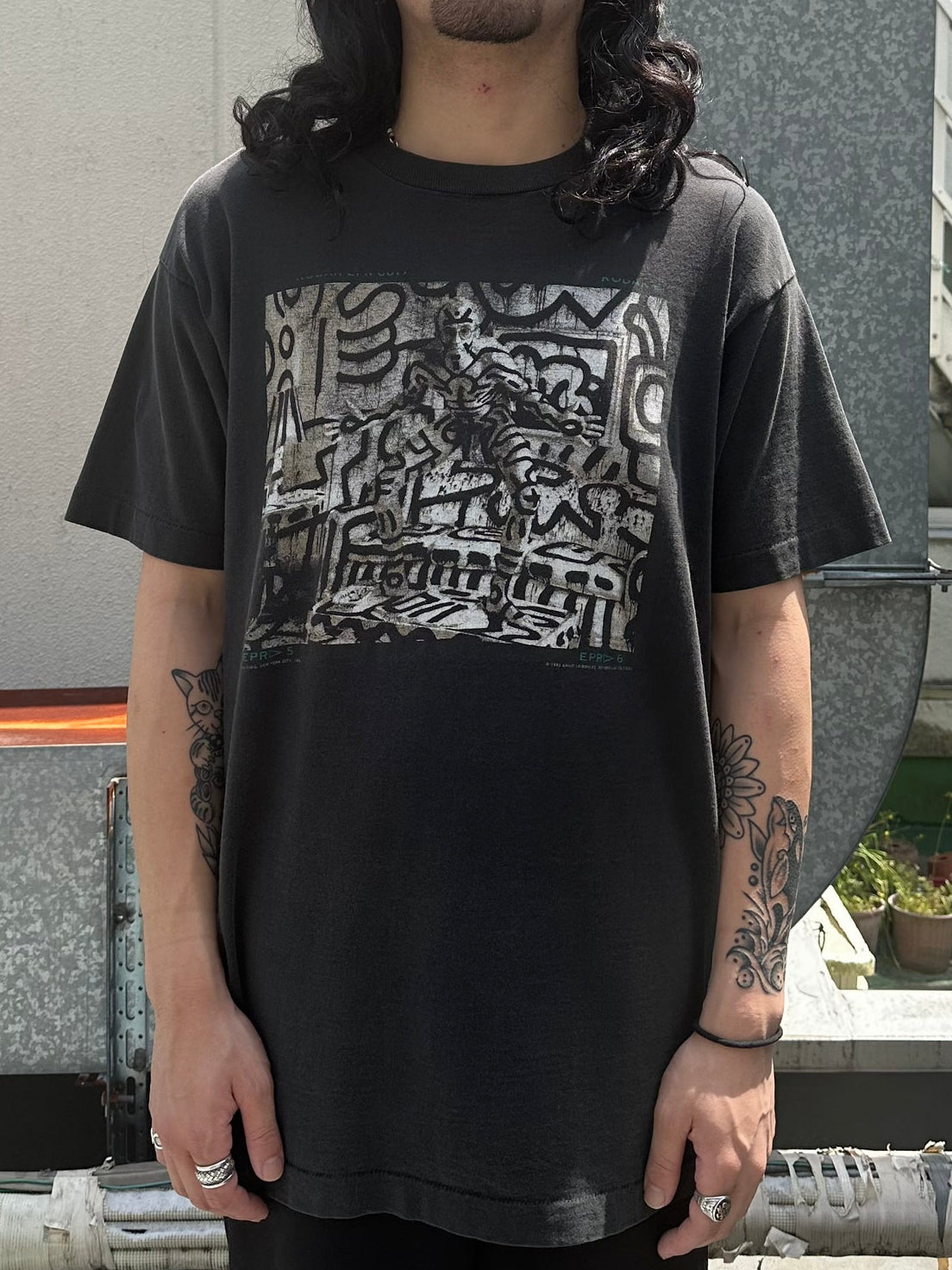 90's KEITH HARING 「ANNIE LEIBOVITZ」USA製 アートTシャツ