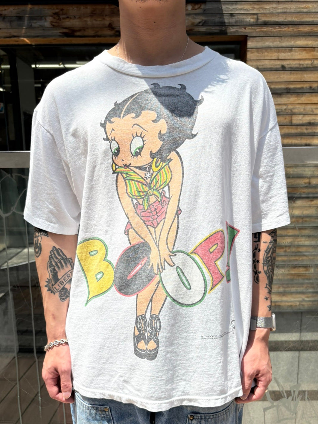 90's BETTY BOOP「BOOP! / HERE IT IS!」キャラクターTシャツ