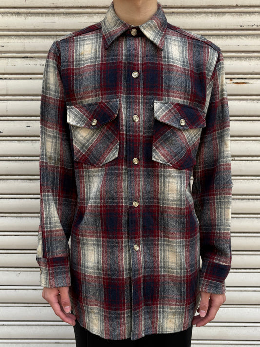 70's Woolrich wool shirt USA製