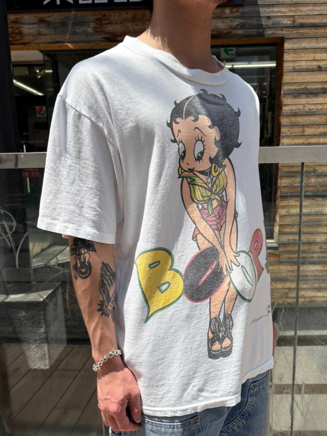 90's BETTY BOOP「BOOP! / HERE IT IS!」キャラクターTシャツ