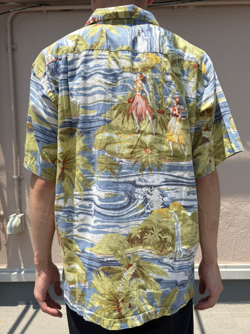 00’s PATAGONIA「Pataloha Hula Girl & Palm Trees」アロハシャツ