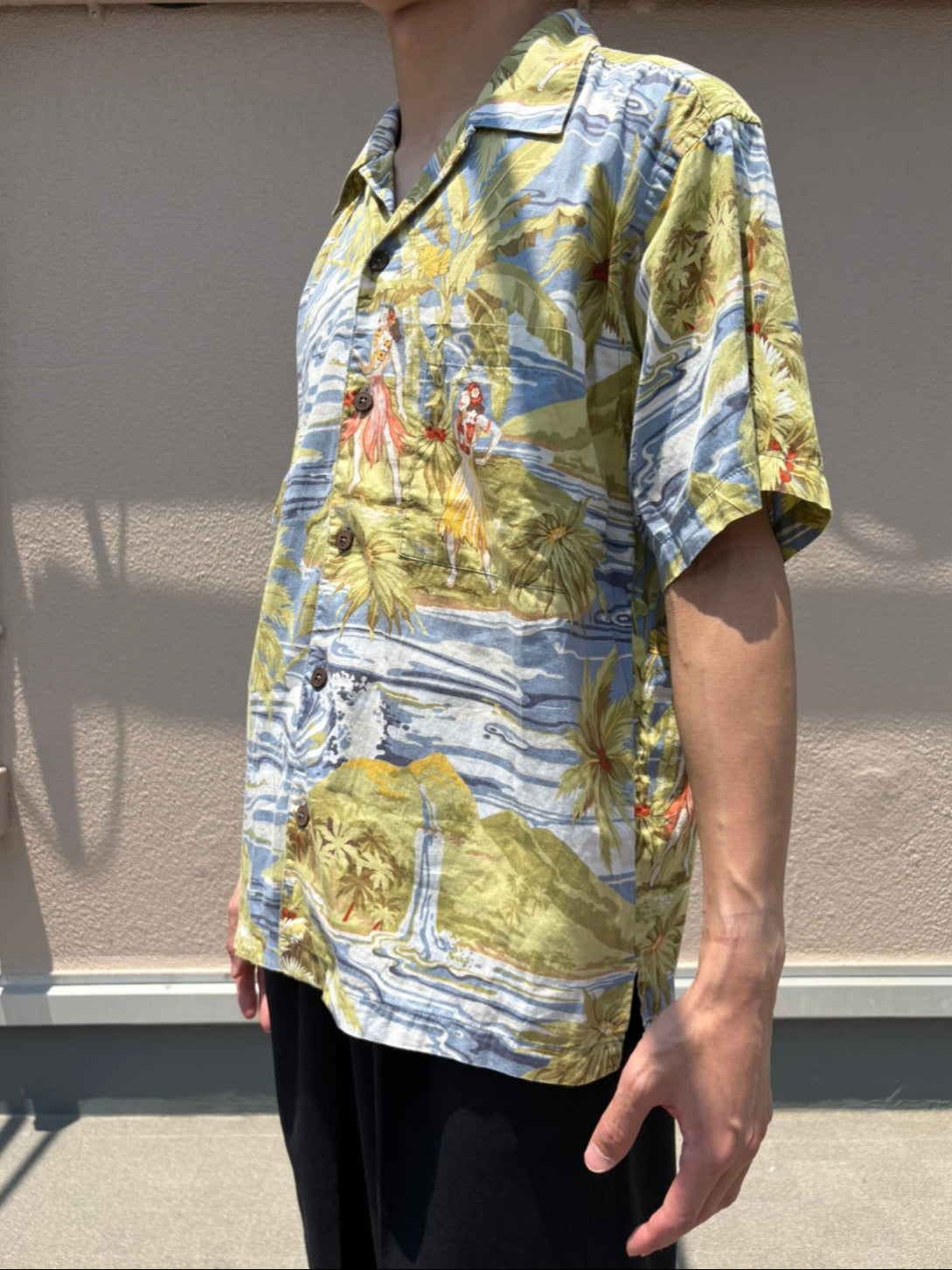 00’s PATAGONIA「Pataloha Hula Girl & Palm Trees」アロハシャツ