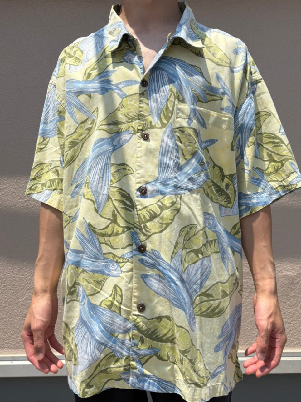 00’s PATAGONIA「Pataloha Flying Fish & Banana Leaf」アロハシャツ