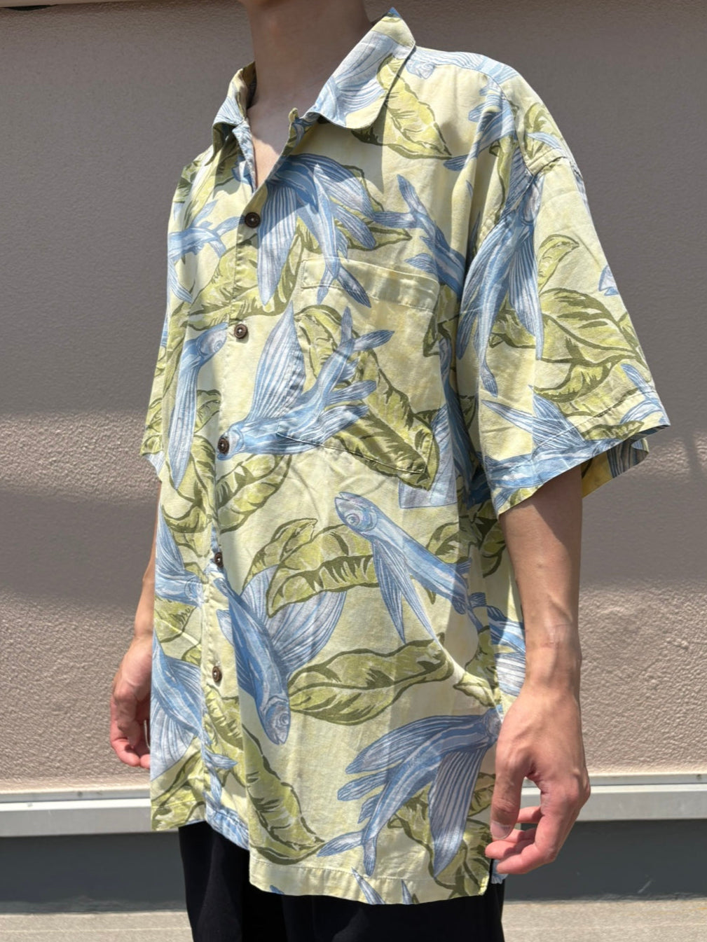 00’s PATAGONIA「Pataloha Flying Fish & Banana Leaf」アロハシャツ