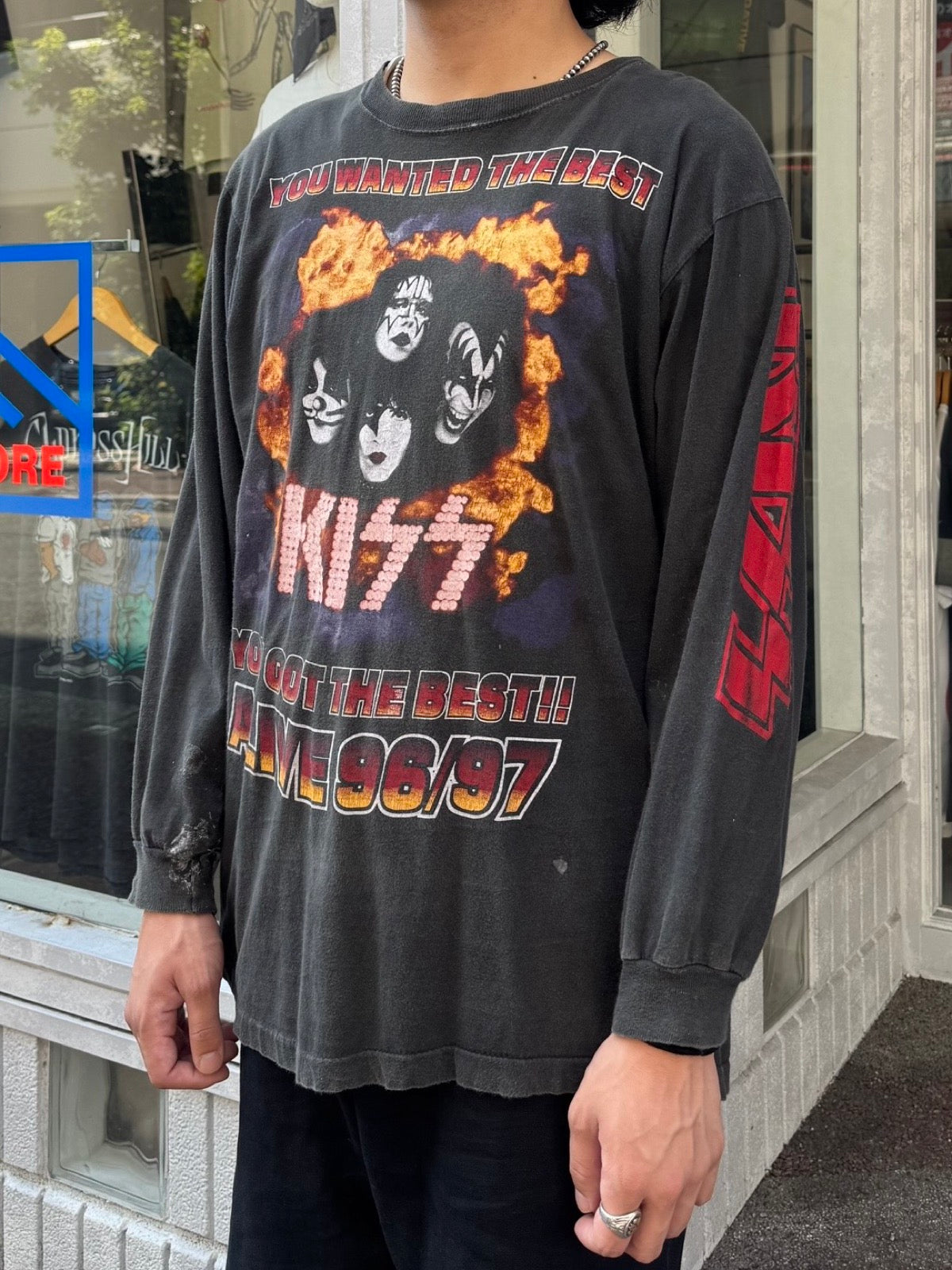 90's KISS「WORLD TOUR 96/97」バンドロングTシャツ×
