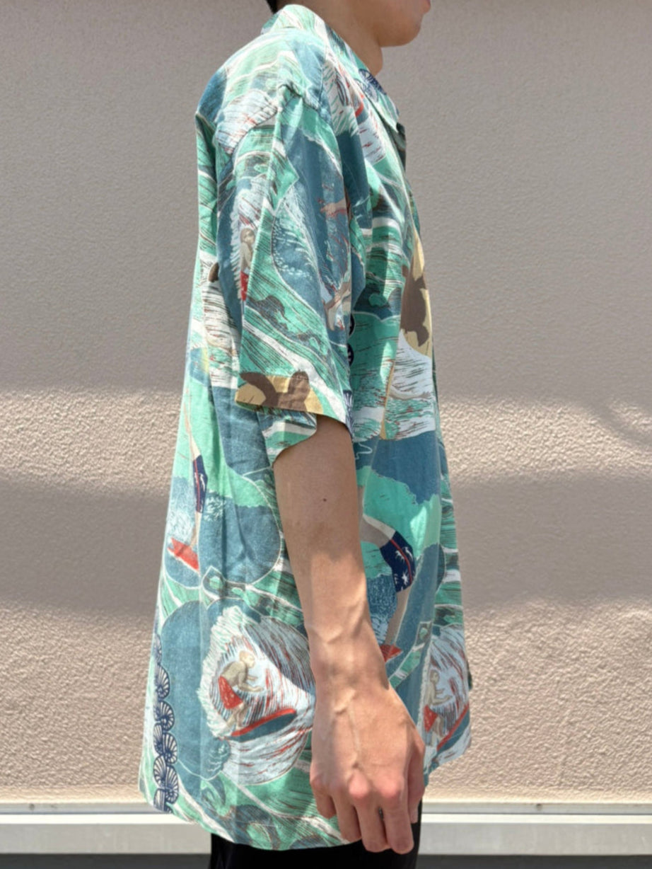 00’s PATAGONIA「Pataloha Hula Dancers & Hawaiian Landscape」アロハシャツ