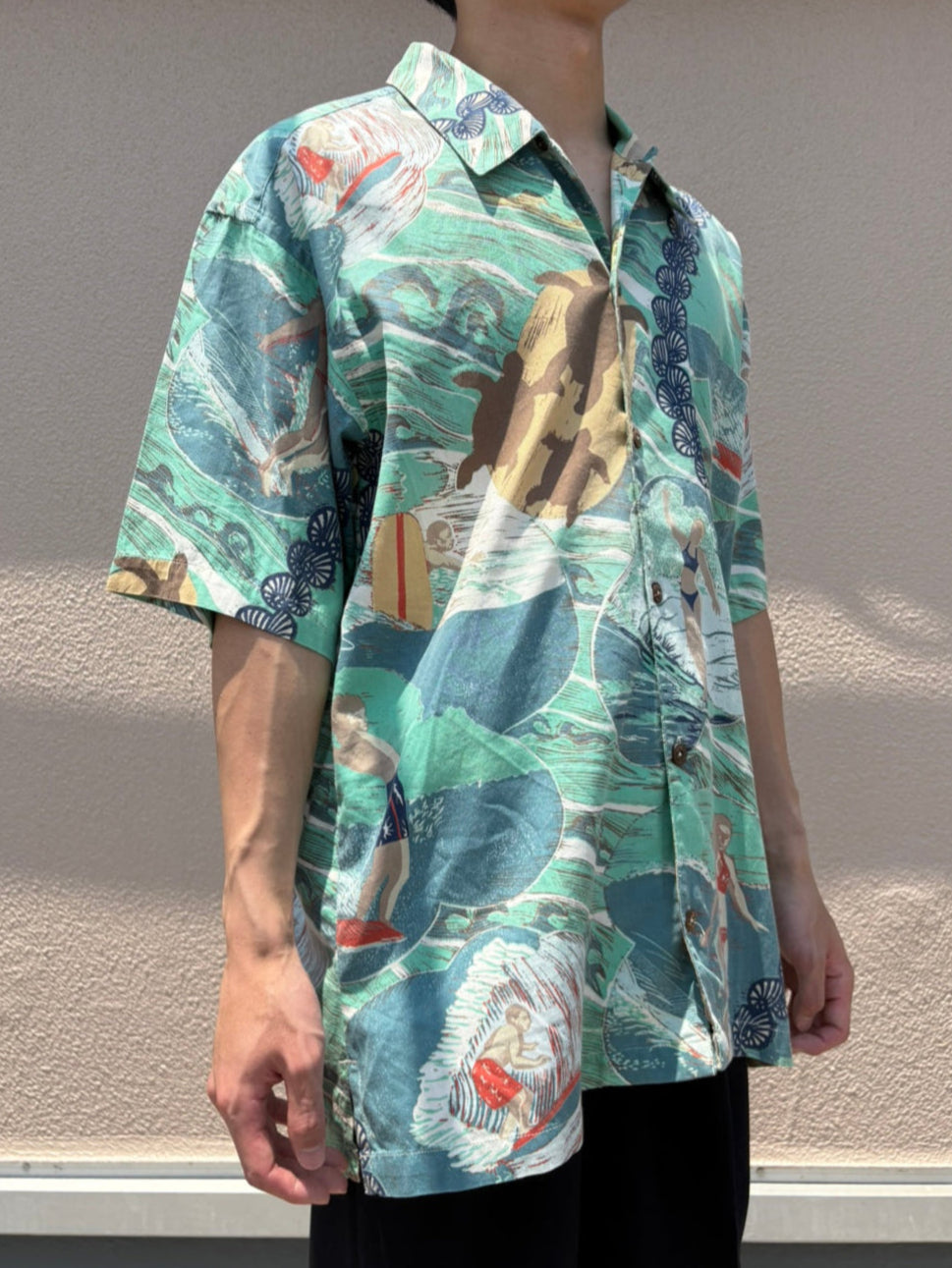 00’s PATAGONIA「Pataloha Hula Dancers & Hawaiian Landscape」アロハシャツ