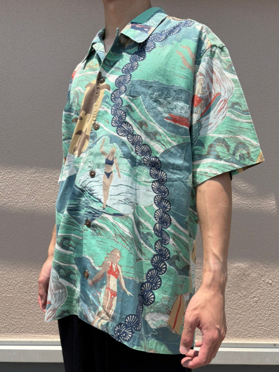 00’s PATAGONIA「Pataloha Hula Dancers & Hawaiian Landscape」アロハシャツ