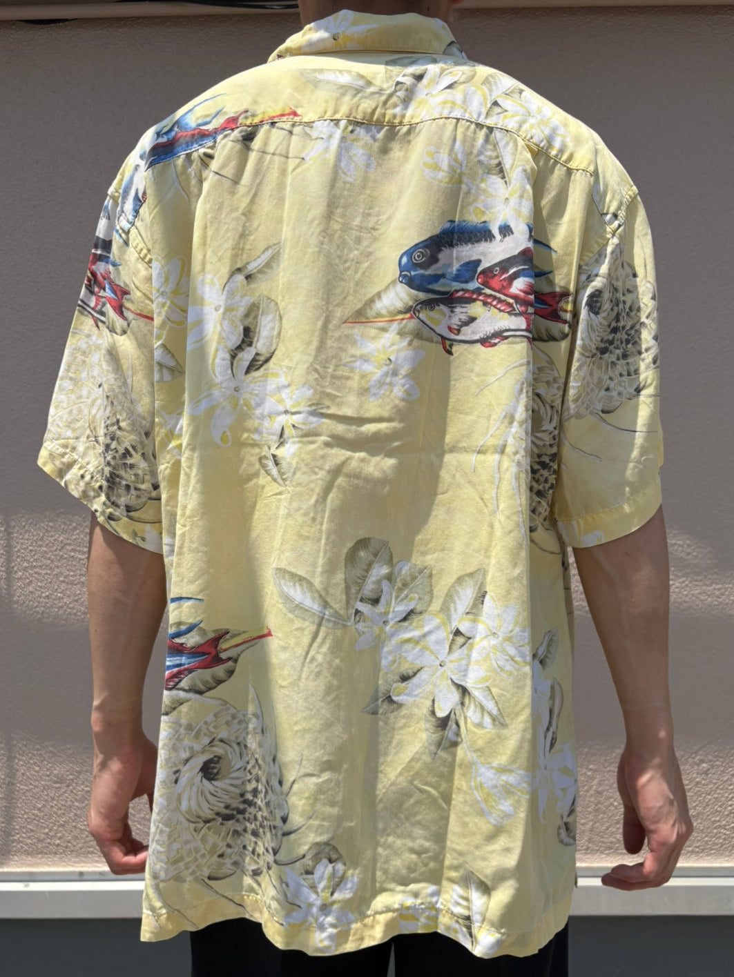 00’s PATAGONIA「Pataloha Yellow Marlin & Plumeria」アロハシャツ