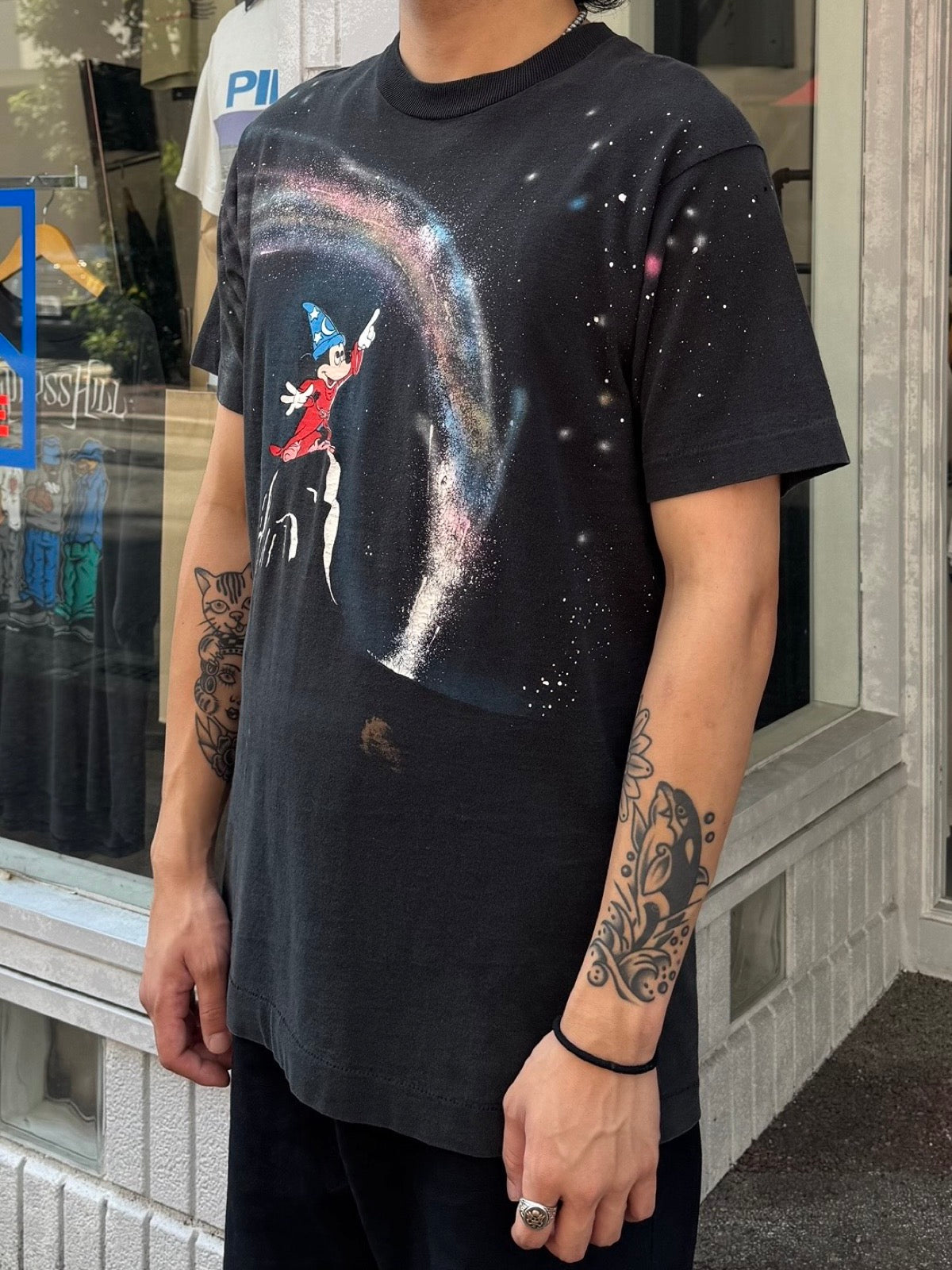 90's DISNEY「Fantasia Mickey Galaxy」キャラクターTシャツ×