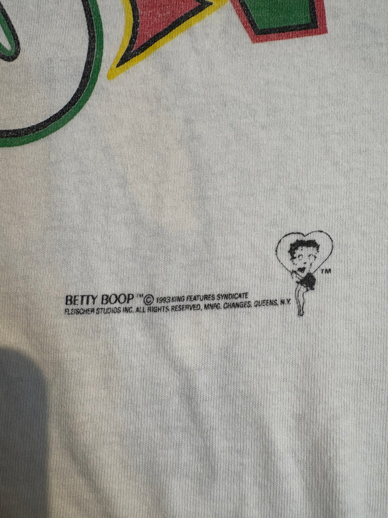 90's BETTY BOOP「BOOP! / HERE IT IS!」キャラクターTシャツ