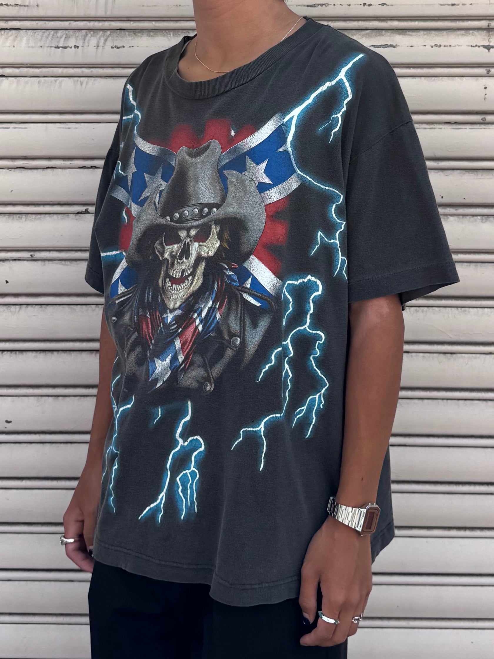 90’s AMERICAN THUNDER「スカルカウボーイ」Tシャツ