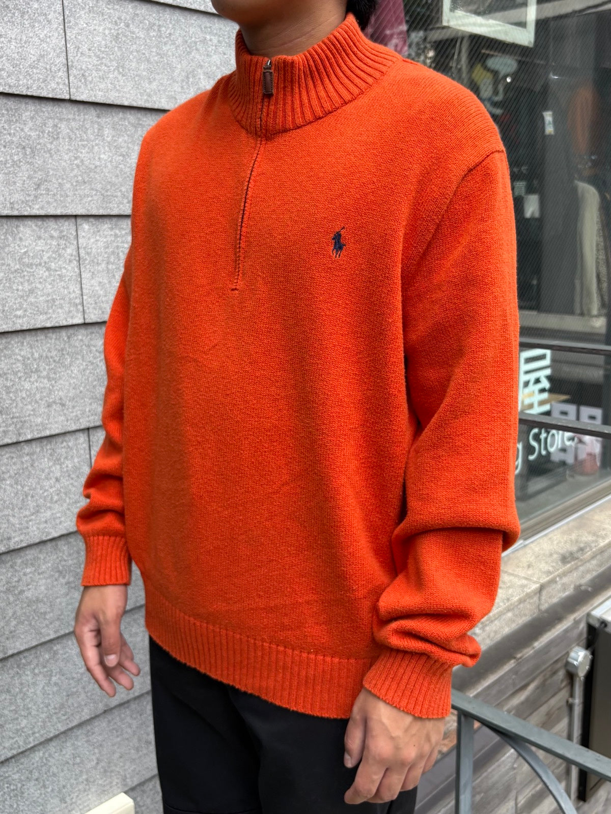 00's「RALPH LAUREN」ハーフジップニット