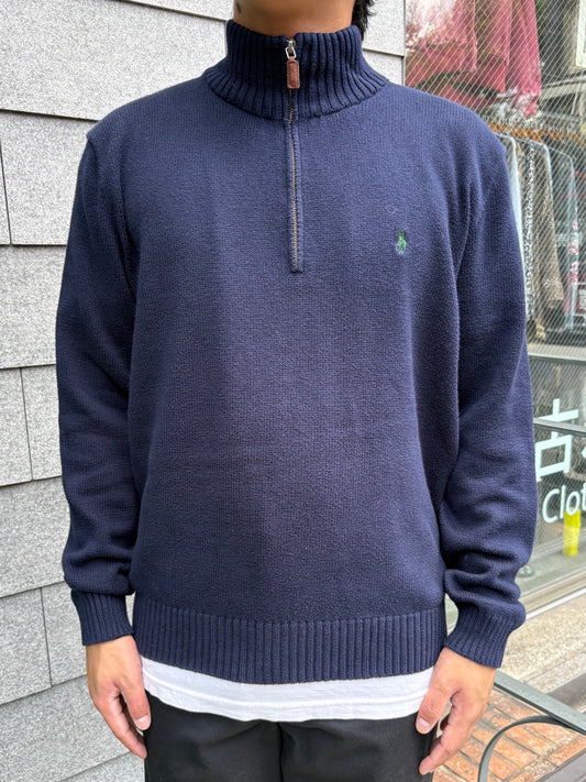 90's「RALPH LAUREN」ハーフジップニット