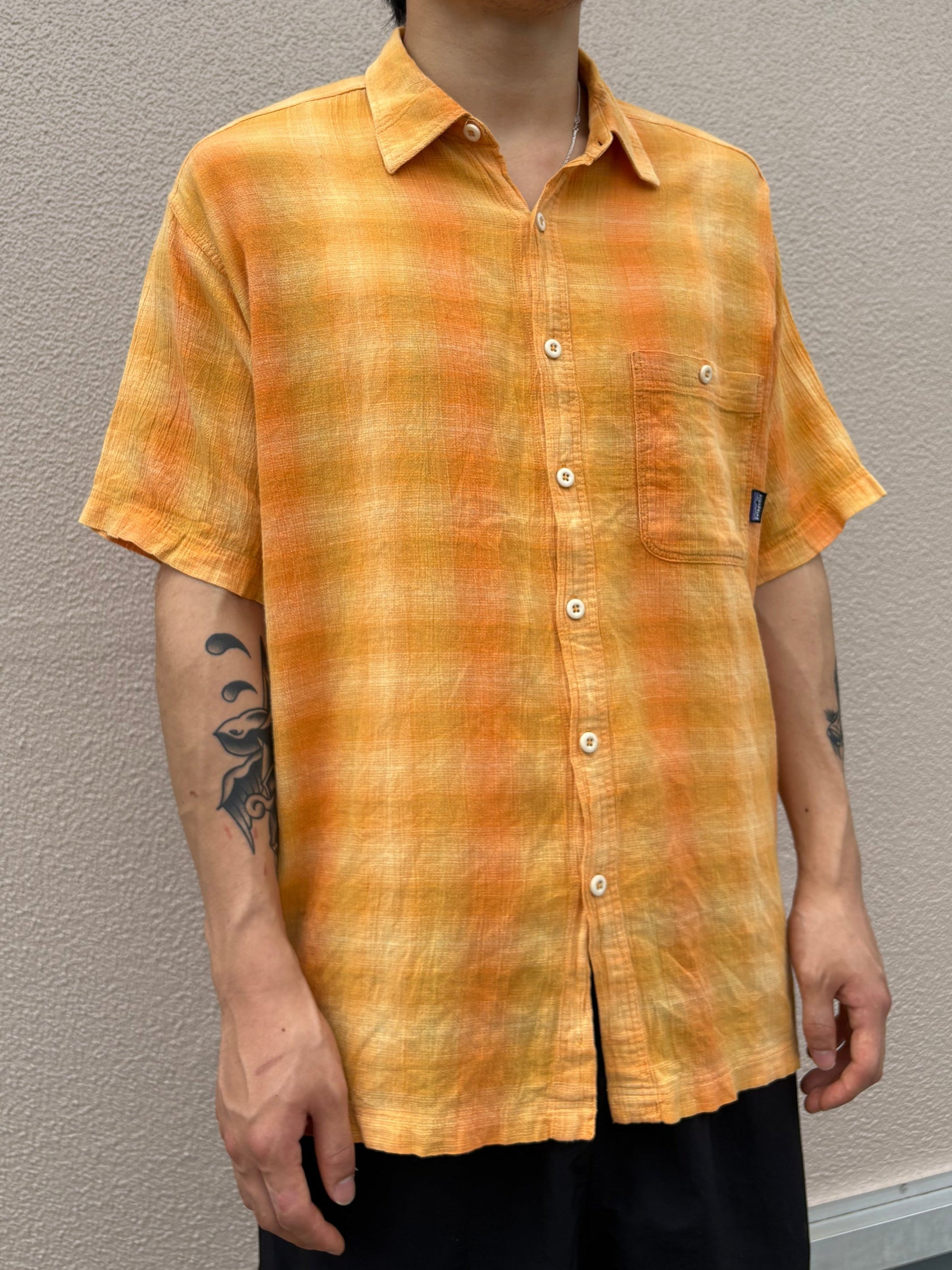 00's PATAGONIA「Organic Cotton Ombre Shirt」半袖シャツ