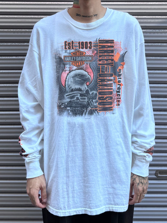 00's Harley Davidson「NAPOLI  ITALIA」ハーレーTシャツ