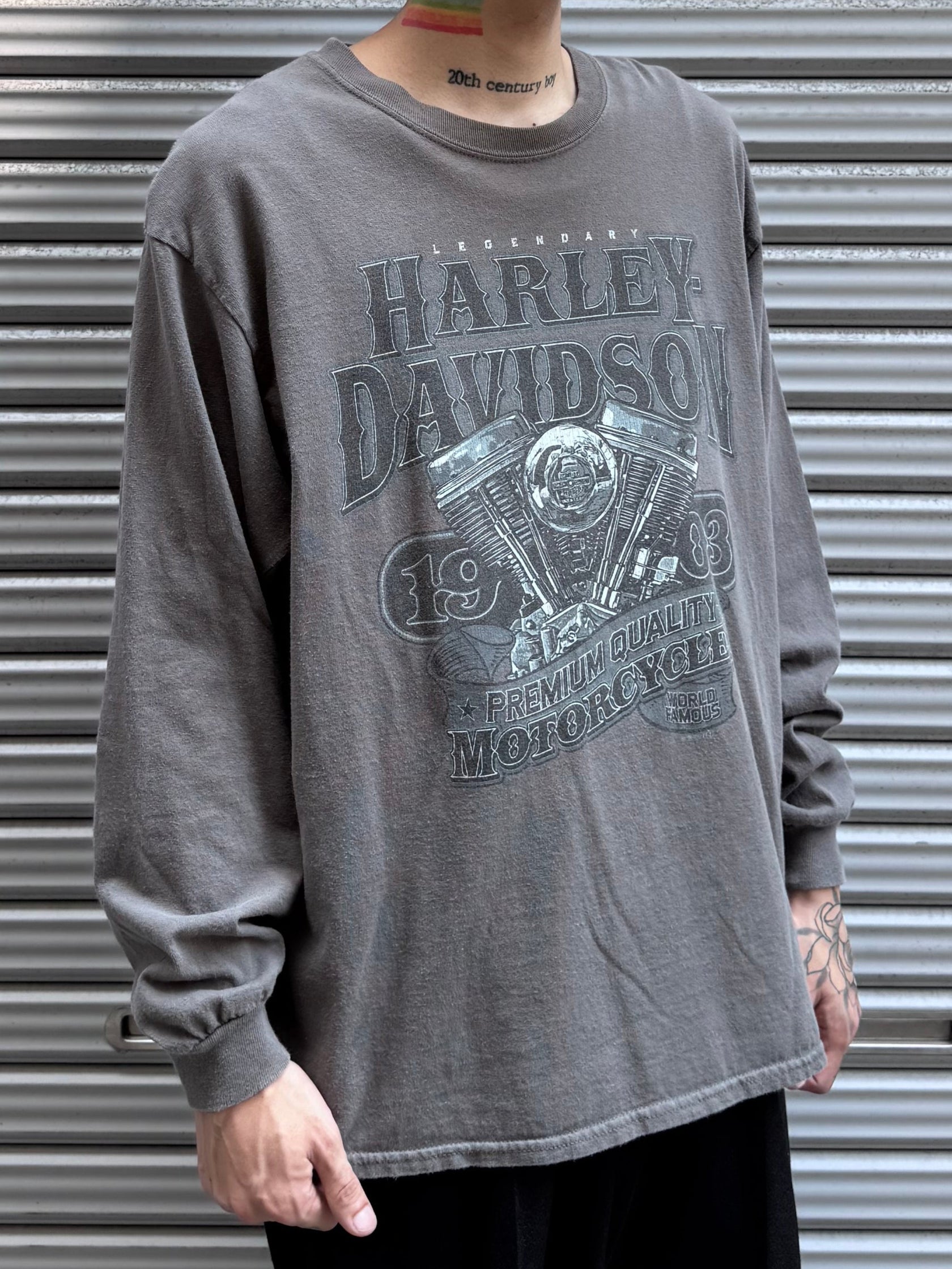00's Harley Davidson「engine」ハーレーTシャツ