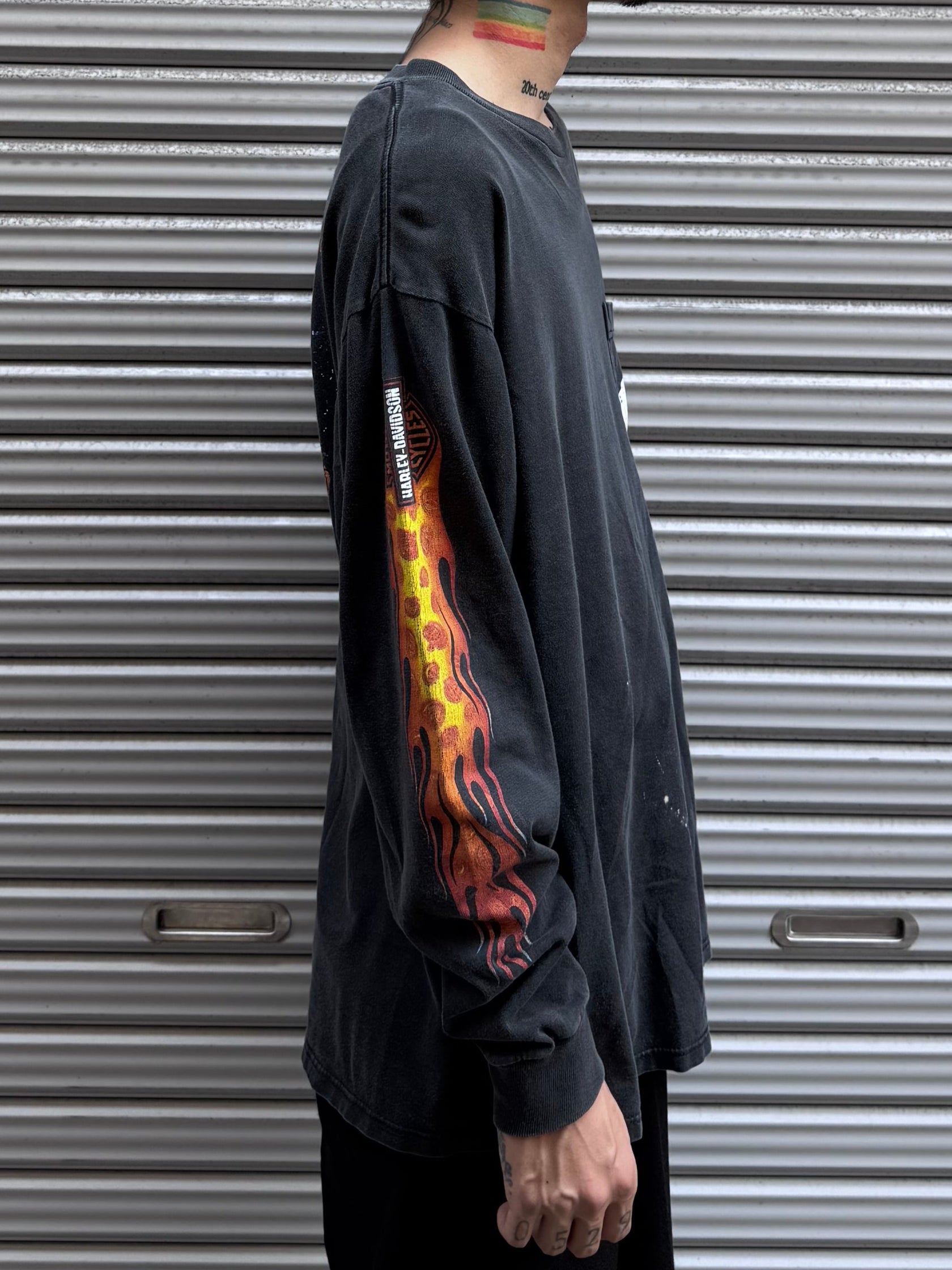 00's Harley Davidson 「Aces&Eights」ハーレーTシャツ