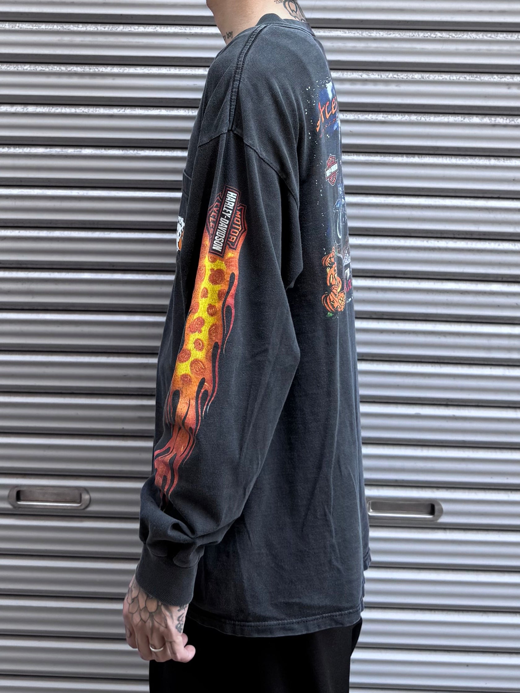 00's Harley Davidson 「Aces&Eights」ハーレーTシャツ