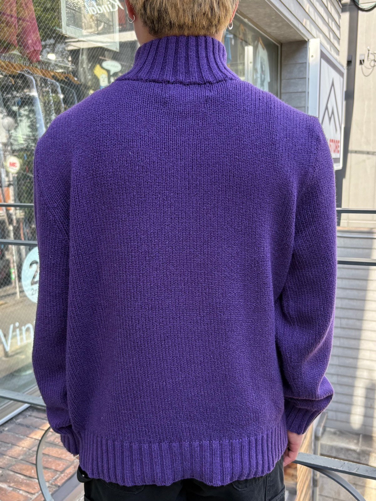 90's「RALPH LAUREN」ハーフジップニット