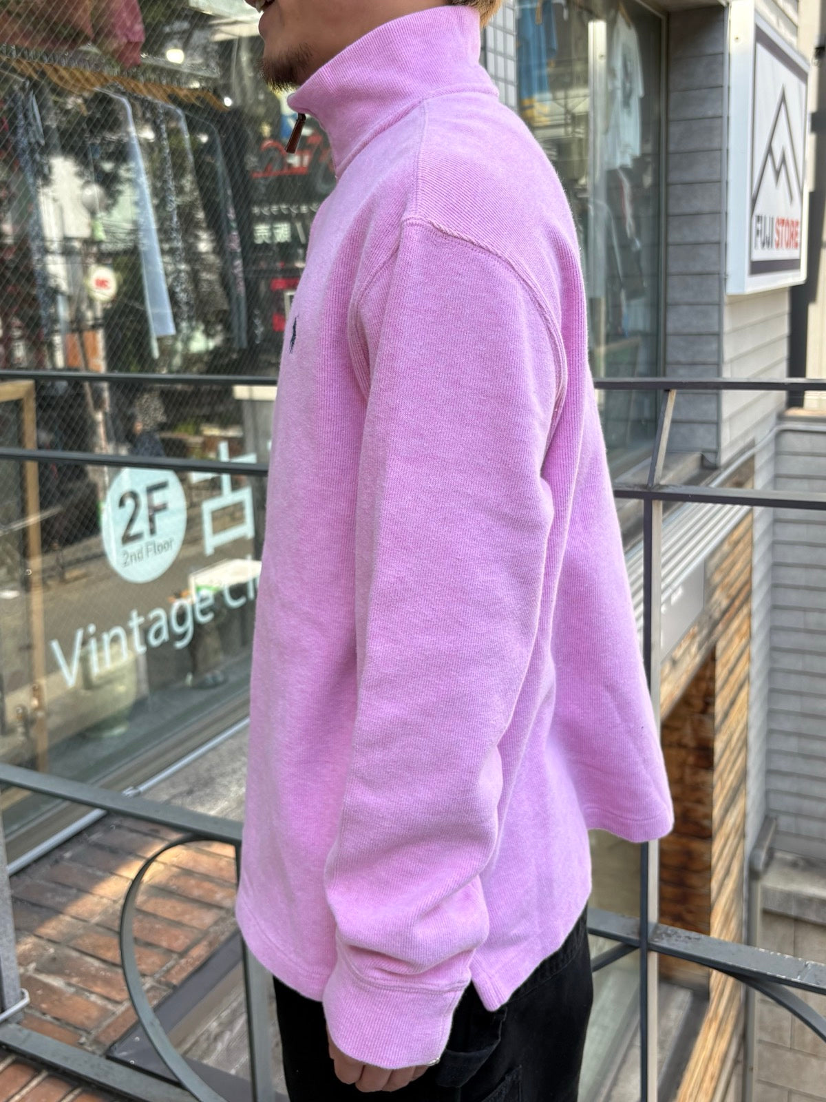 00's「RALPH LAUREN」ハーフジップニット
