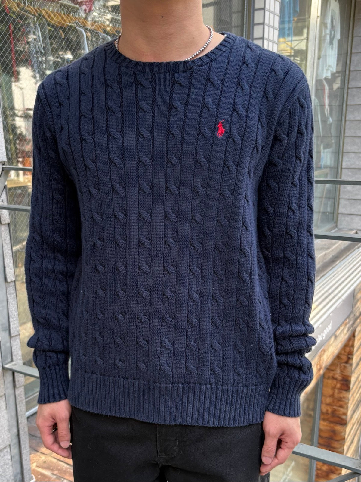 00's「RALPH LAUREN」ワンポイントニット