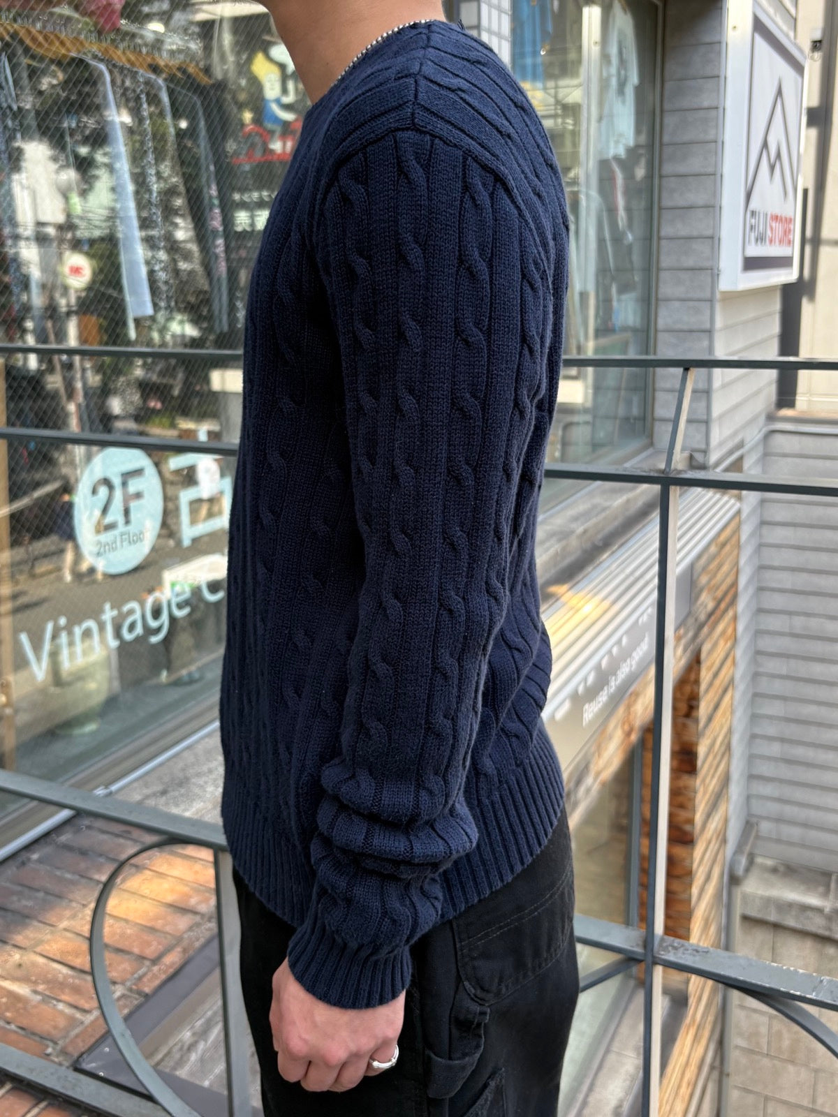 00's「RALPH LAUREN」ワンポイントニット