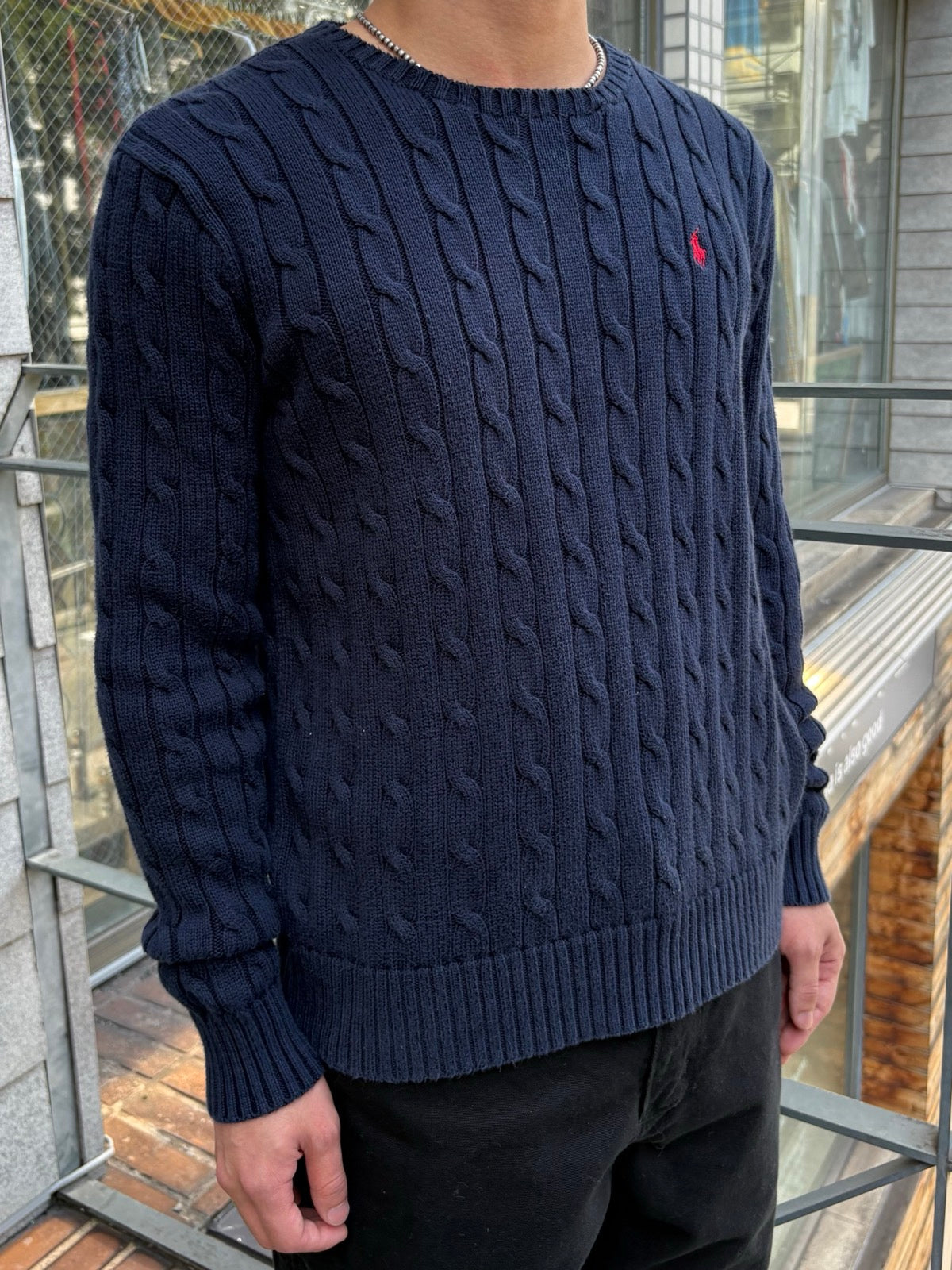 00's「RALPH LAUREN」ワンポイントニット