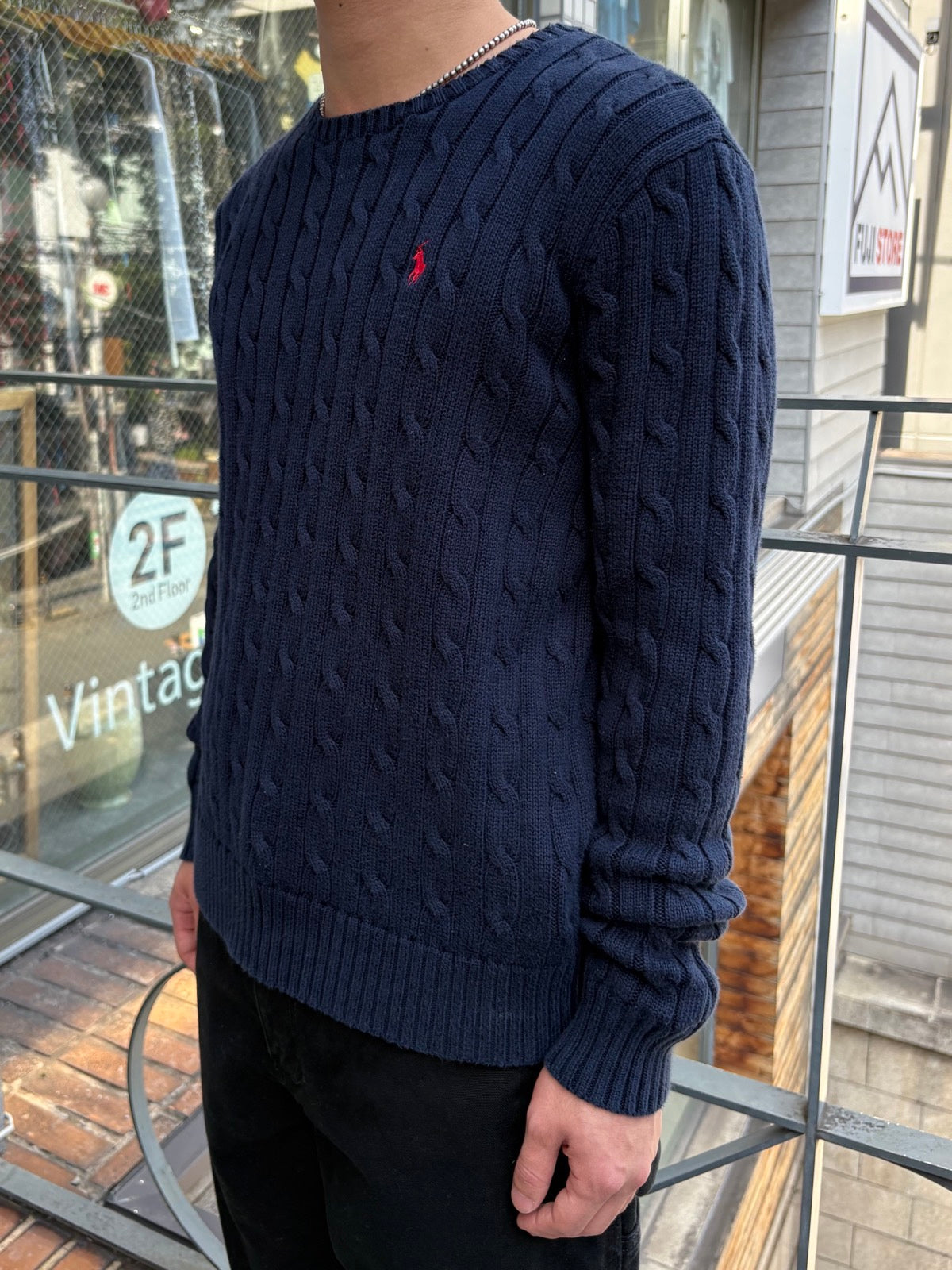 00's「RALPH LAUREN」ワンポイントニット