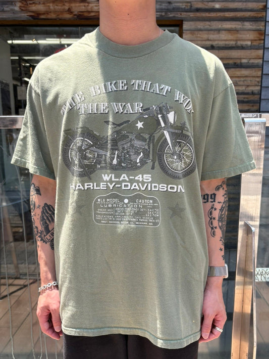 00's HARLEY-DAVIDSON「WLA-45 Motorcycle」USA製 ハーレーTシャツ