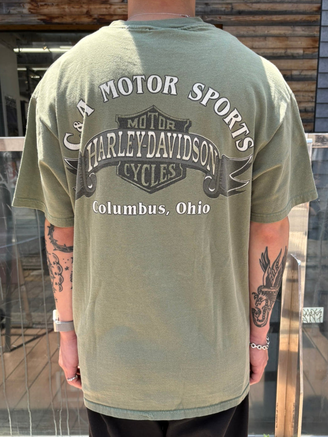 00's HARLEY-DAVIDSON「WLA-45 Motorcycle」USA製 ハーレーTシャツ