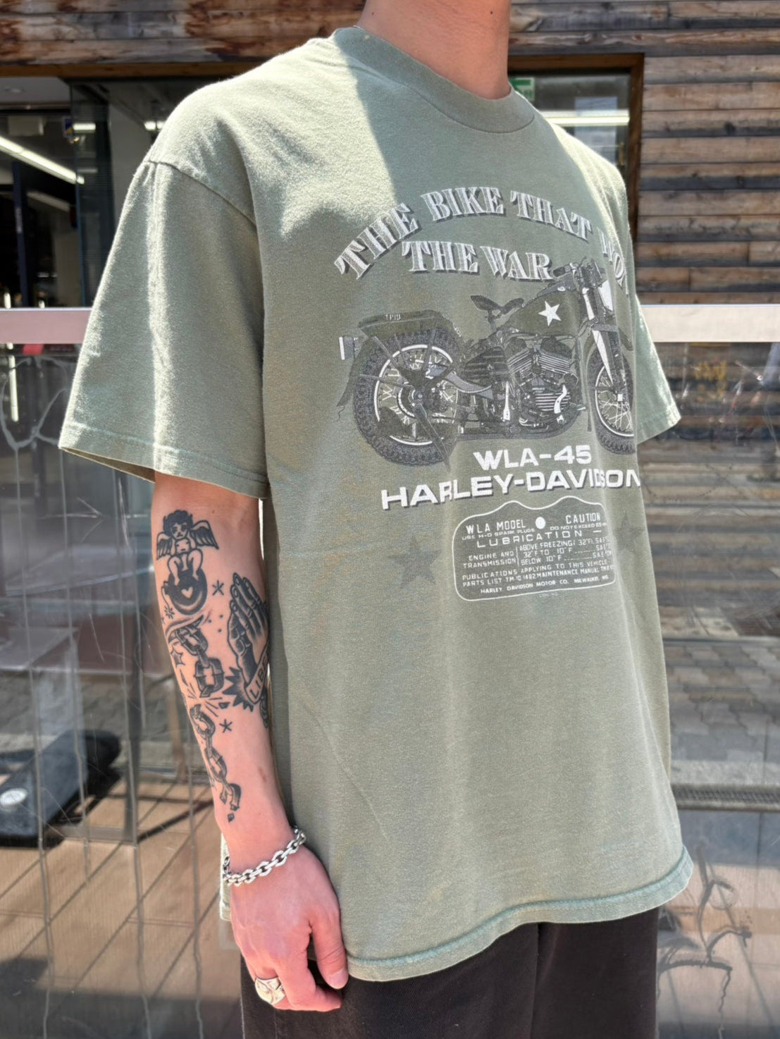 00's HARLEY-DAVIDSON「WLA-45 Motorcycle」USA製 ハーレーTシャツ